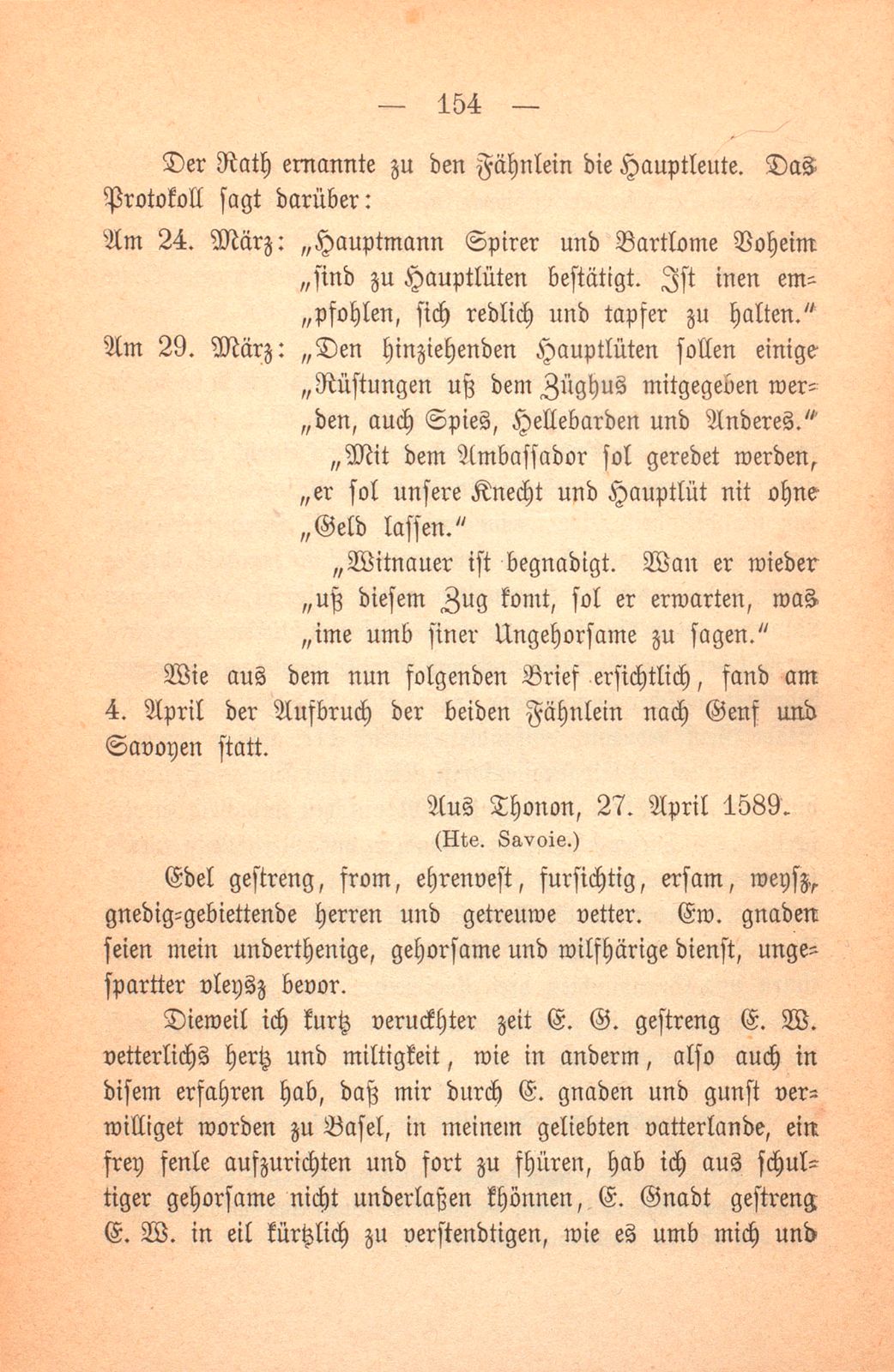 Schicksal einiger Basler Fähnlein in französischem Sold. (1589-1593.) – Seite 5