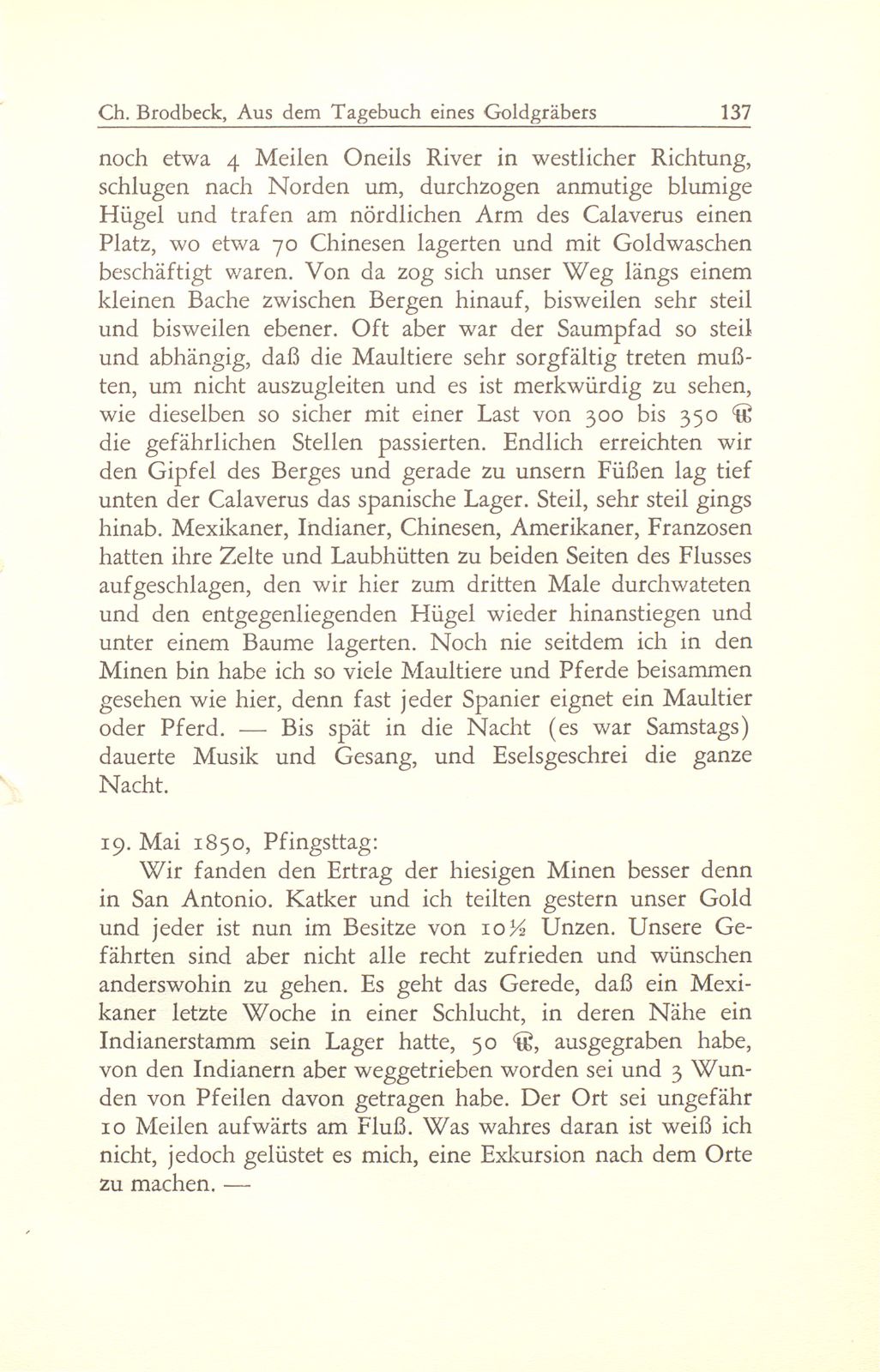 Aus dem Tagebuch eines Goldgräbers in Kalifornien [J. Chr. Brodbeck] – Seite 16