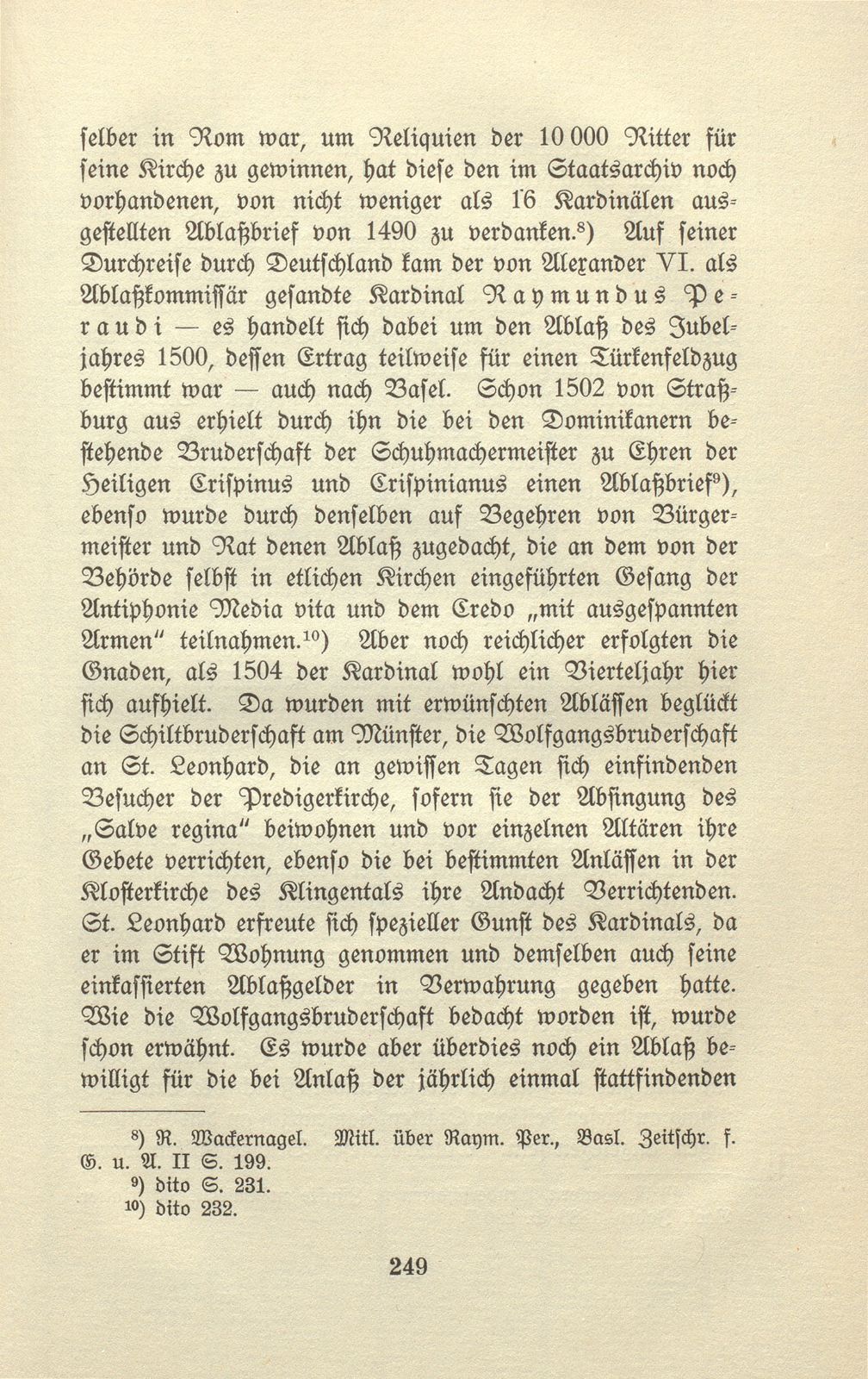 Ablassbrief von Anno 1517 zu Gunsten des Jakobusaltars in St. Leonhard – Seite 9