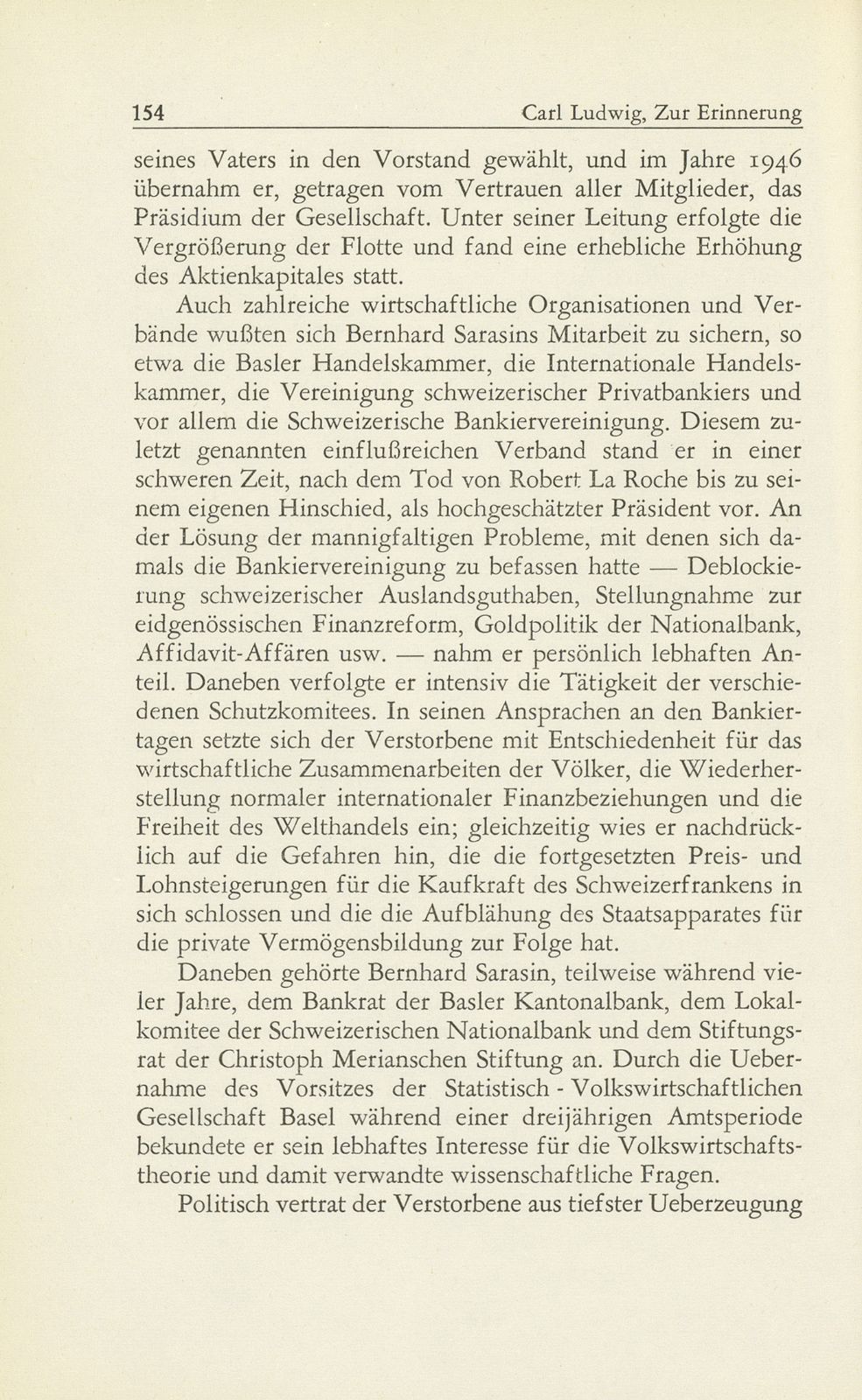 Zur Erinnerung an Bernhard Sarasin-La Roche (7. August 1892 bis 3. Mai 1950) – Seite 4