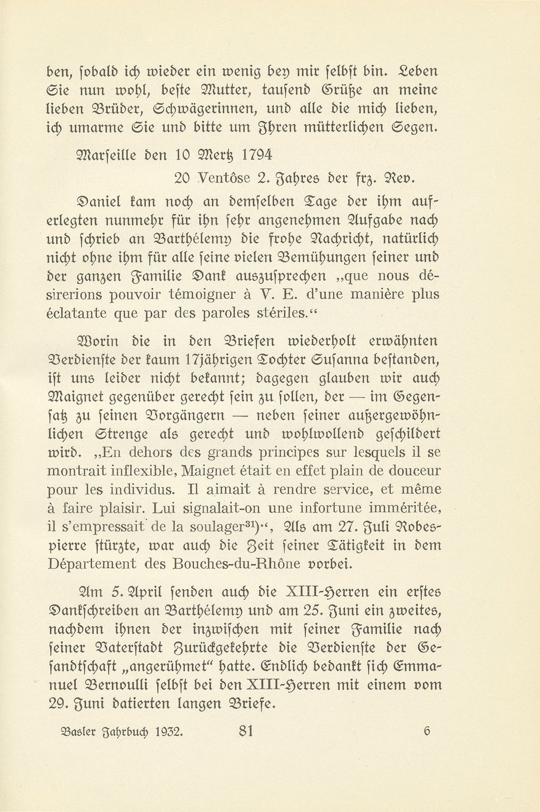 Von der Gefangenschaft eines Baslers in Marseille während der französischen Revolution – Seite 25