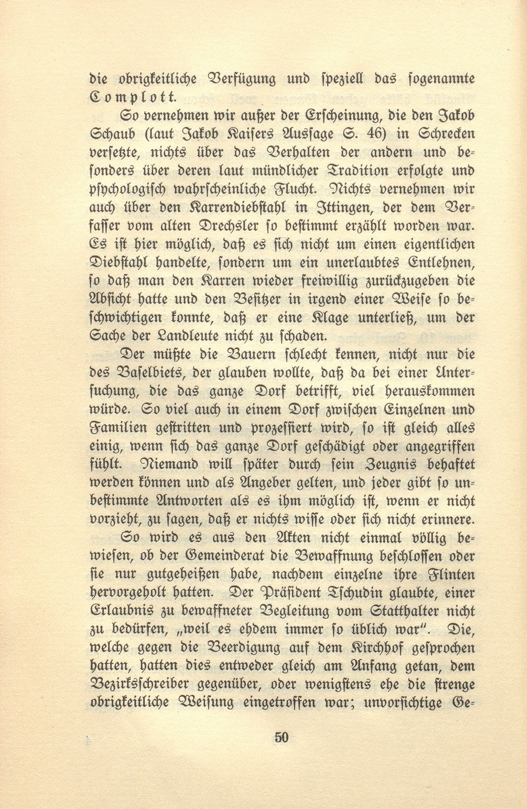 Eine Baselbieter Dorfrevolte im Jahre 1809 – Seite 20