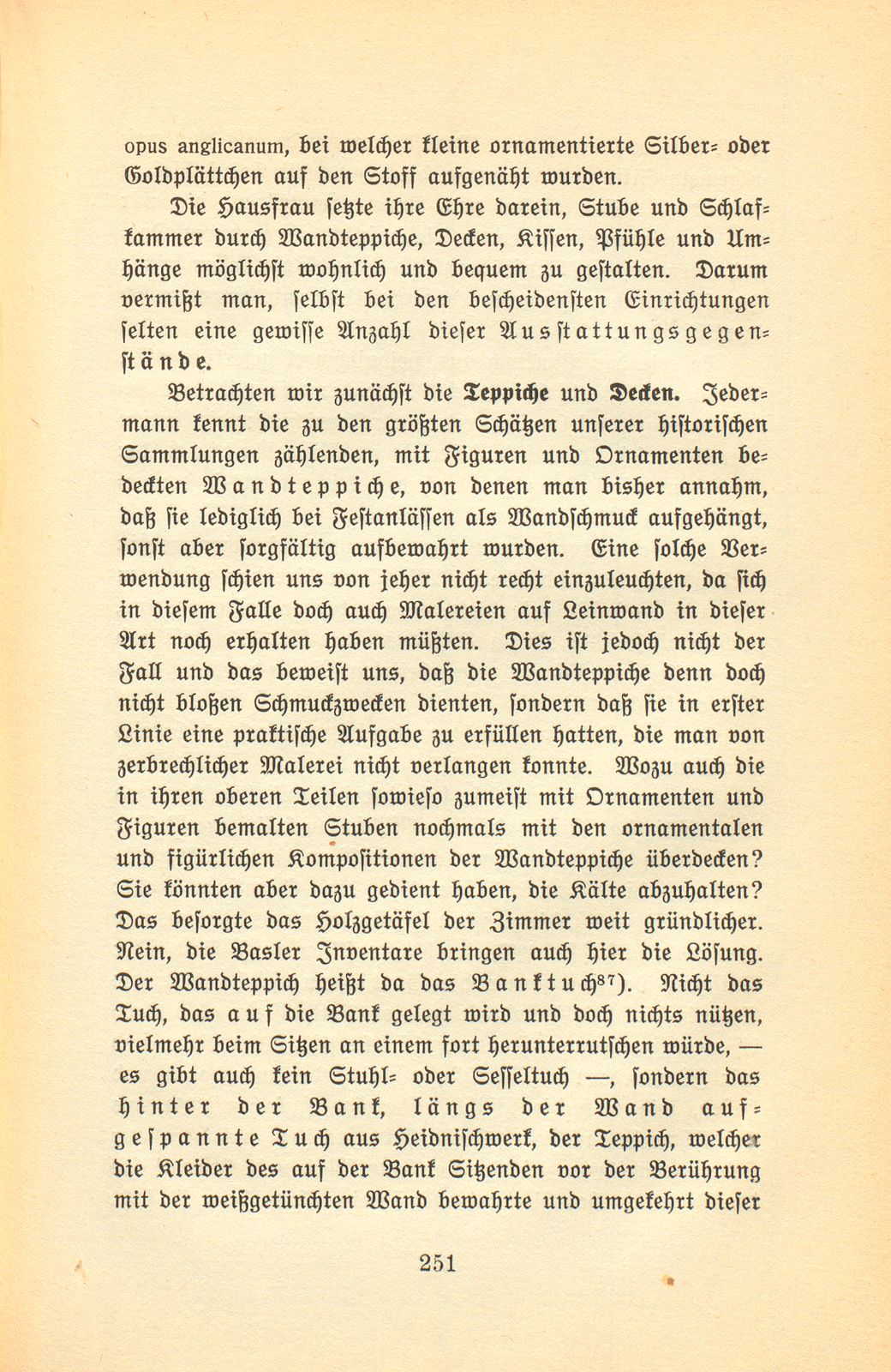 Der Basler Hausrat im Zeitalter der Spätgotik. (An Hand der schriftlichen Überlieferung.) – Seite 11