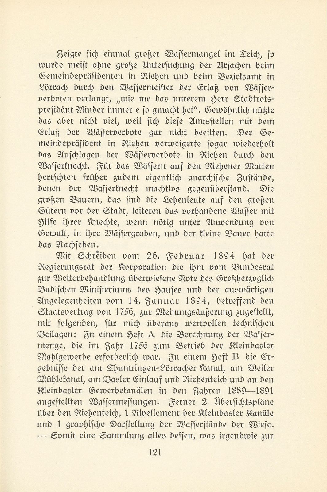 Memoiren des letzten Wassermeisters der Kleinbasler Teichkorporation – Seite 9