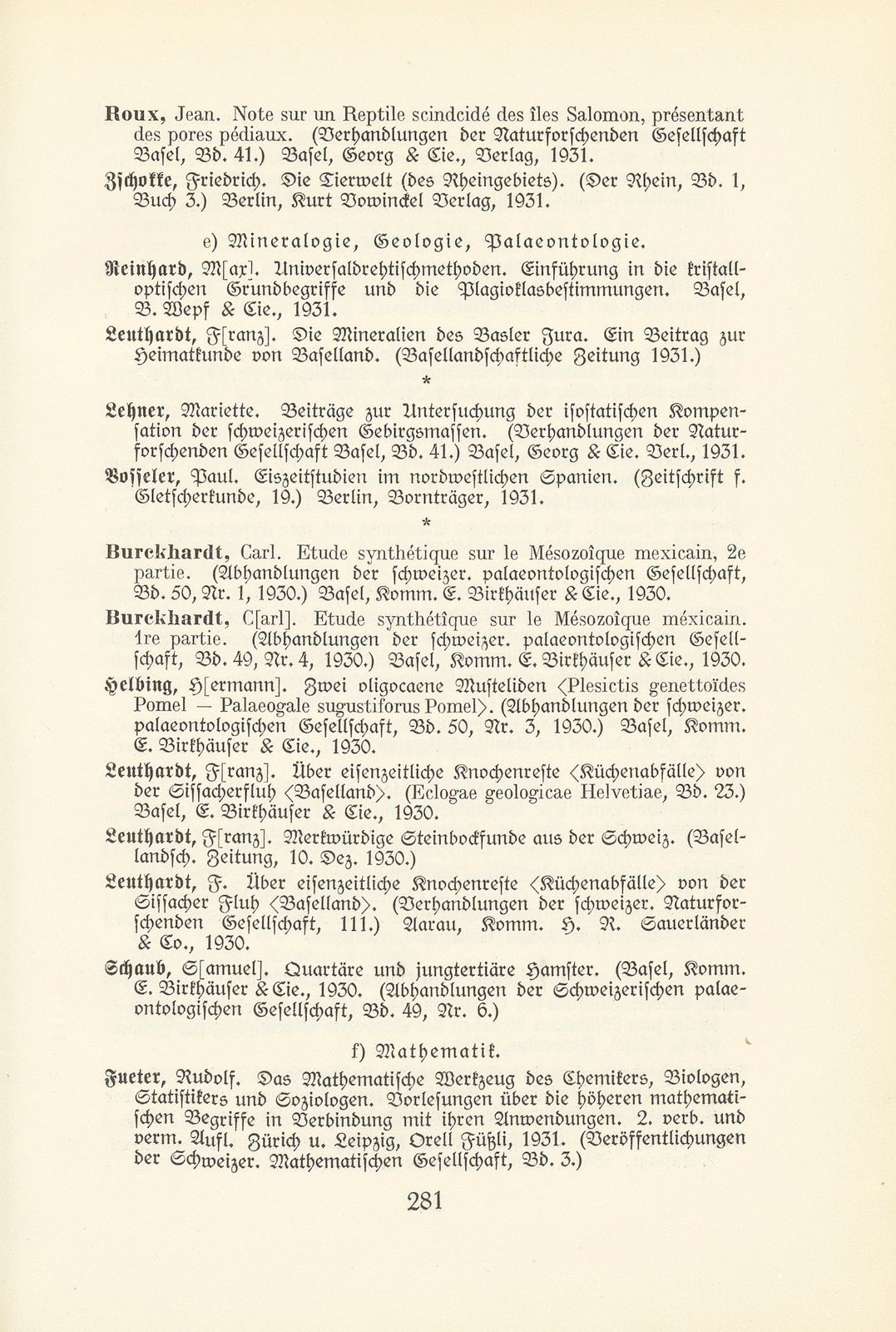 Basler Bibliographie 1931 – Seite 39