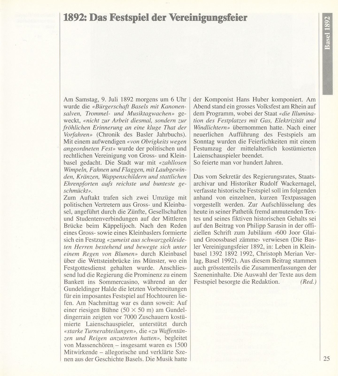 1892: Das Festspiel der Vereinigungsfeier – Seite 1