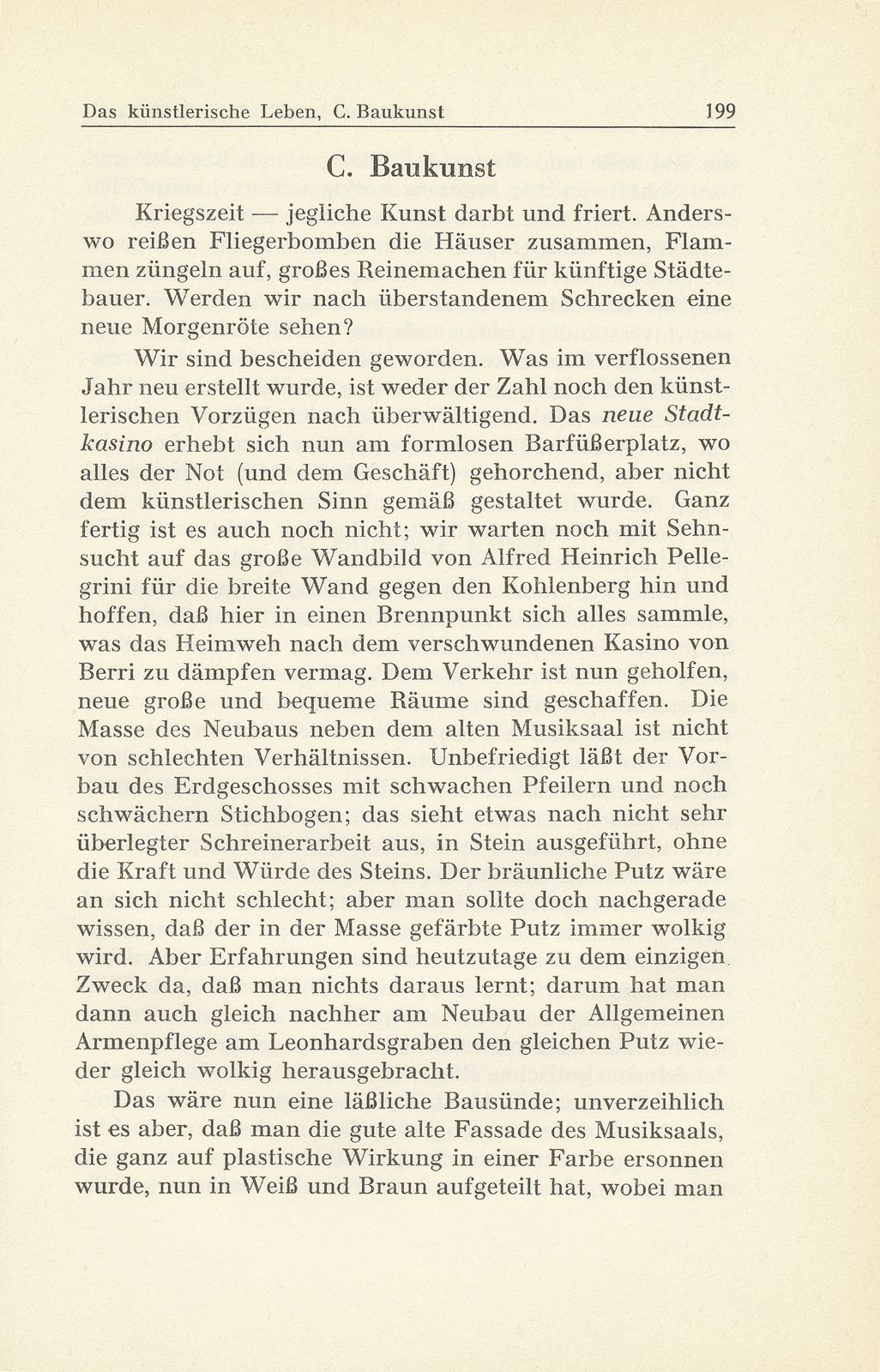 Das künstlerische Leben in Basel vom 1. Oktober 1939 bis 30. September 1940 – Seite 1