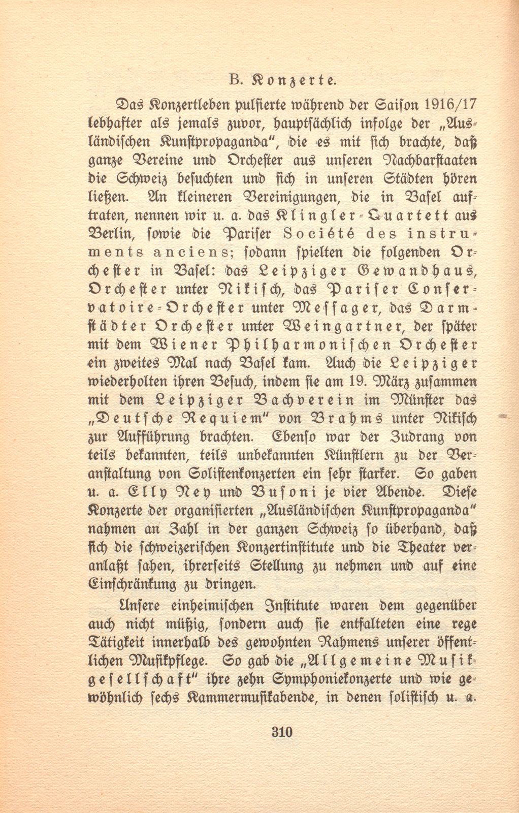 Das künstlerische Leben in Basel vom 1. November 1916 bis 31. Oktober 1917 – Seite 1