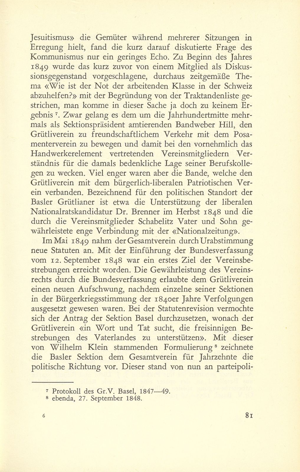 Die drei ersten Jahrzehnte des Basler Grütlivereins – Seite 5