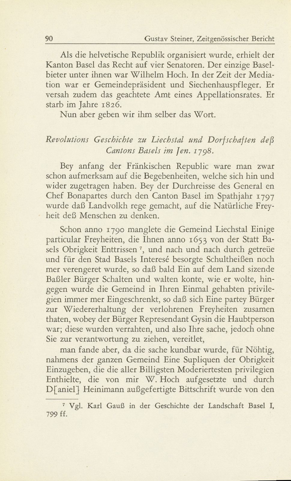 Zeitgenössischer Bericht über die Basler Revolution von 1798 [Wilhelm Hoch] – Seite 16