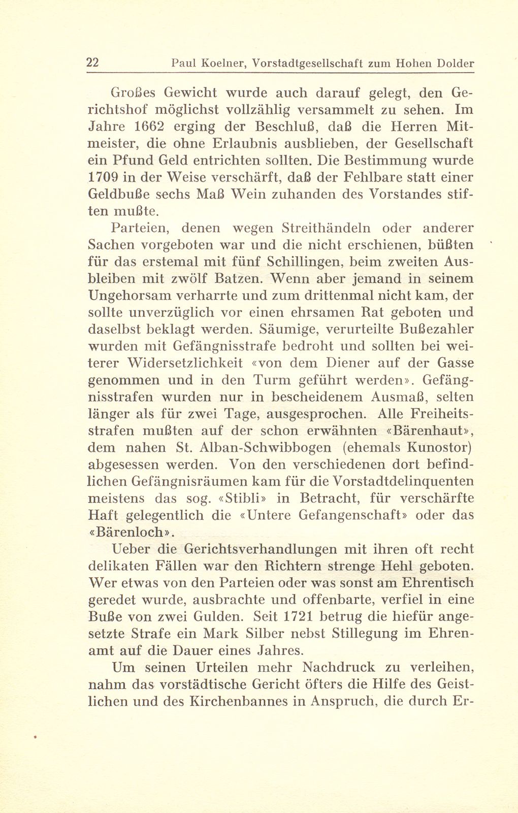 Aus der Gerichtspraxis der Vorstadtgesellschaft zum Hohen Dolder – Seite 6