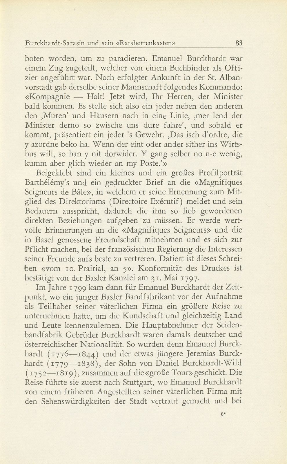 Ratsherr Emanuel Burckhardt-Sarasin und sein ‹Ratsherrenkasten› – Seite 17