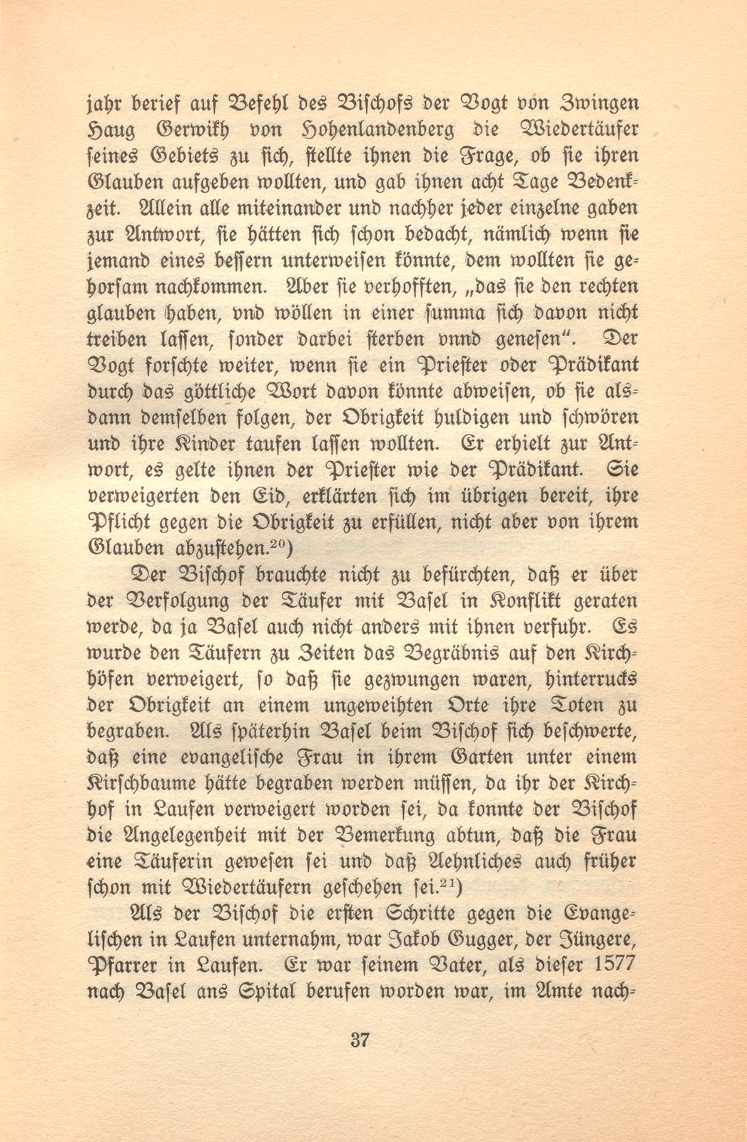 Die Gegenreformation im baslerisch-bischöflichen Laufen – Seite 7