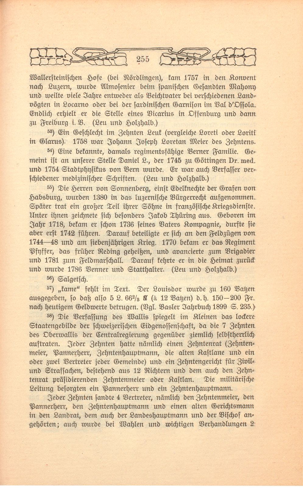 Beschreibung einer Badereise, die der Schultheiss von Liestal, Joh. David Hebdenstreit, anno 1775 mit seiner Frau nach Leuk gethan. (War damals 53 Jahre alt.) – Seite 42