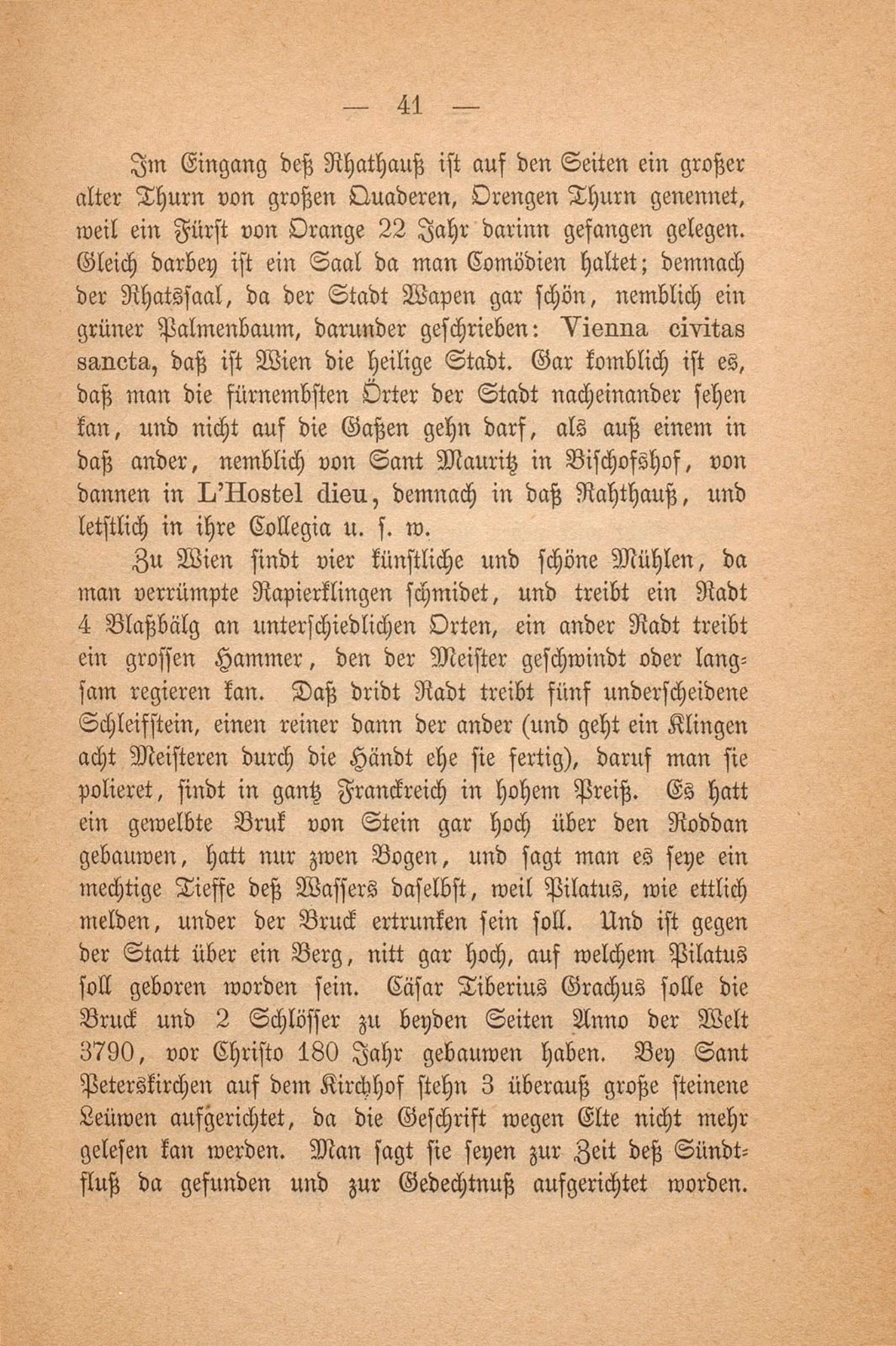 Beschreibung Thomä Platters Reyssen, die er von Basell auss in Franckreich gethan hatt anno 1595 – Seite 29