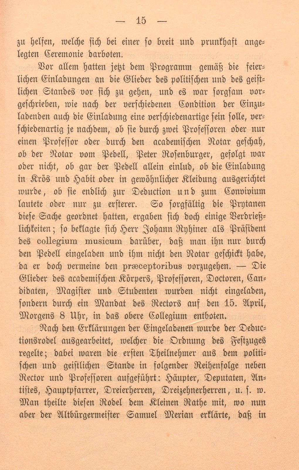 Die dritte Säcularfeier der Universität Basel 1760 – Seite 15