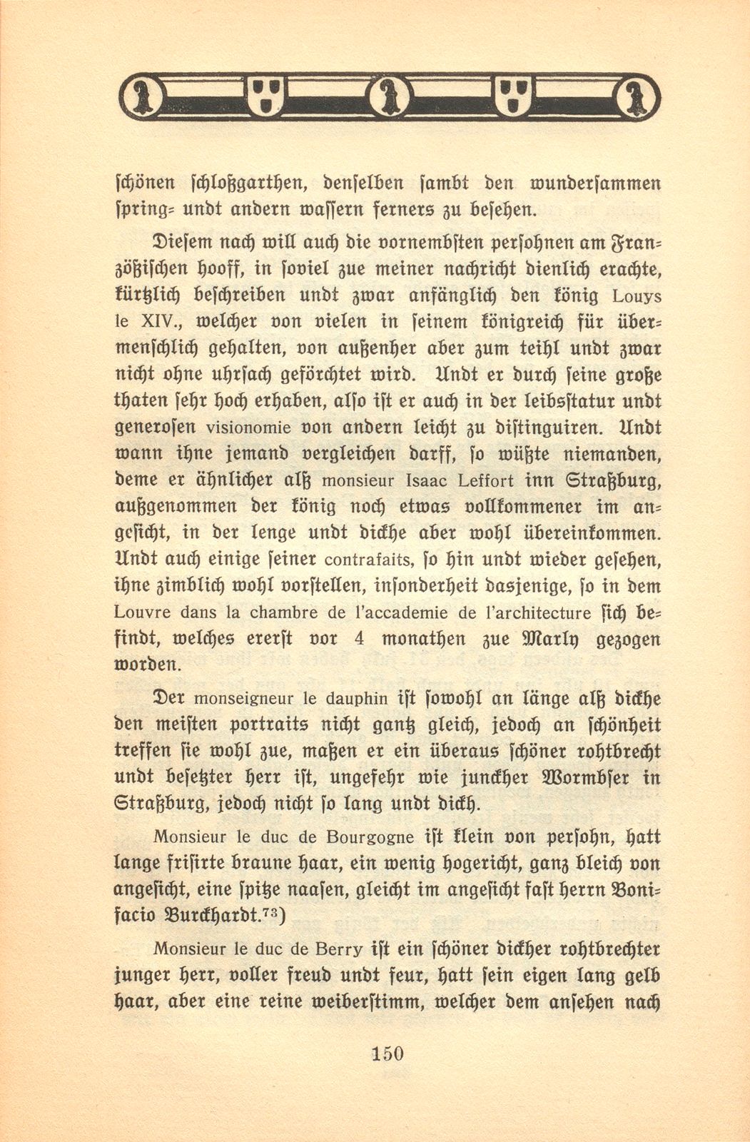 Der Aufenthalt eines Basler Kaufmanns in Paris im Jahre 1701 [Hans Burkhard Respinger] – Seite 32