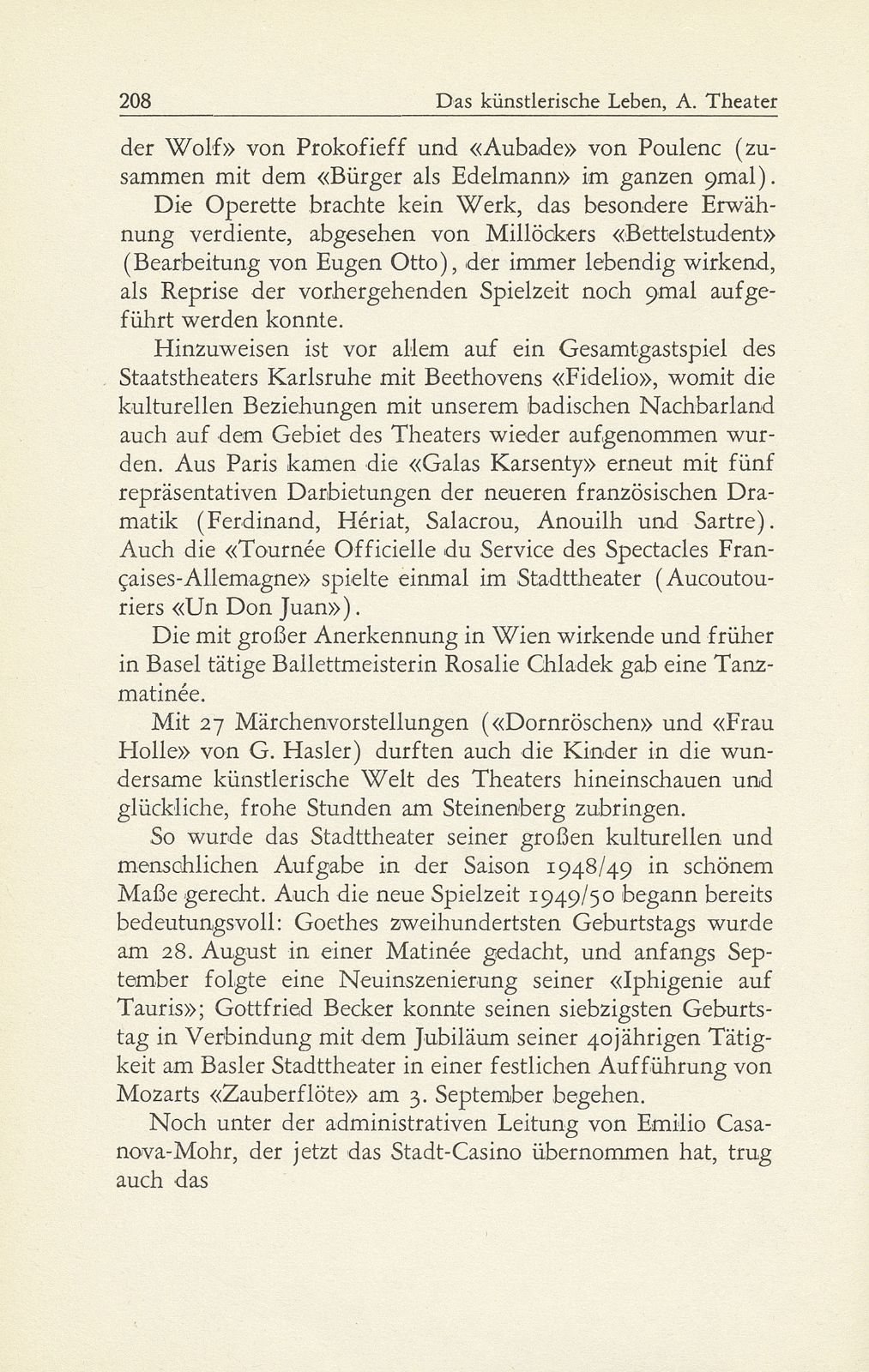 Das künstlerische Leben in Basel vom 1. Oktober 1948 bis 30. September 1949 – Seite 4