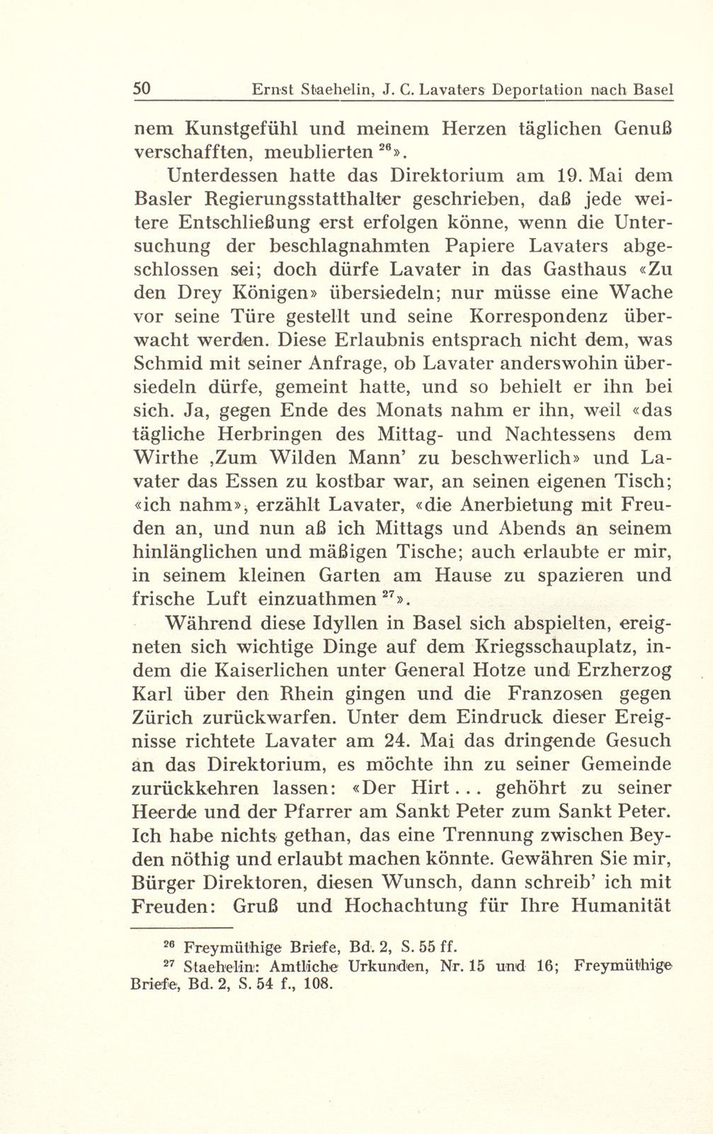 Johann Caspar Lavaters Deportation nach Basel im Jahre 1799 – Seite 20