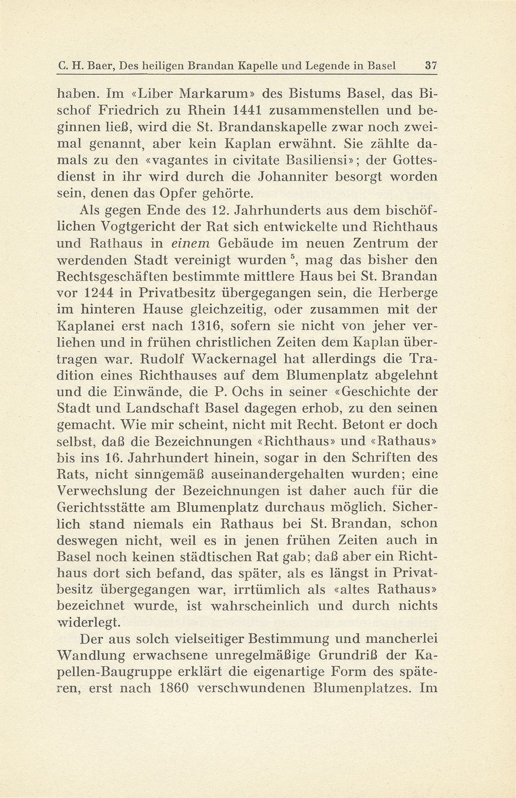 Des heiligen Brandan Kapelle und Legende in Basel – Seite 7