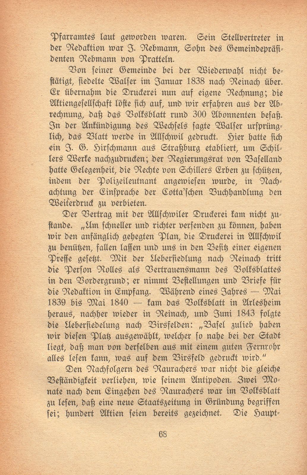 Die Anfänge des Zeitungswesens in Baselland – Seite 6