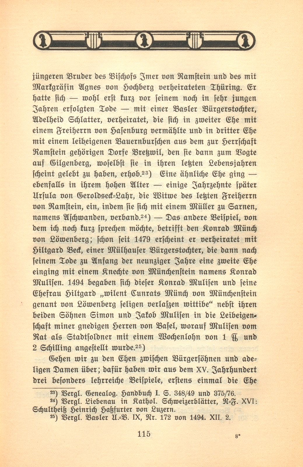 Herkunft und Stellung von Adel und Patriziat zu Basel im XIII. bis XV. Jahrhundert – Seite 24