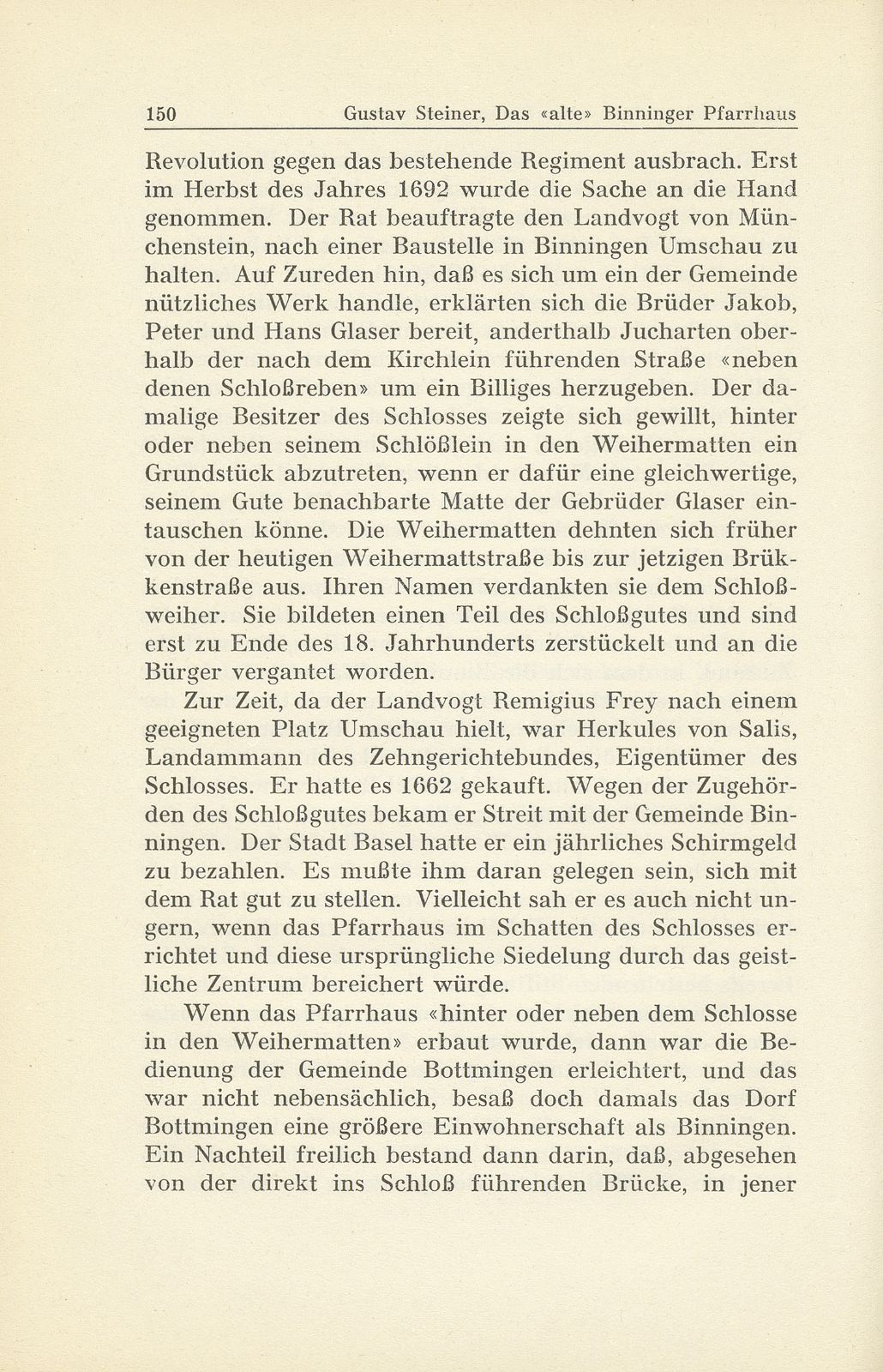 Das ‹alte› Binninger Pfarrhaus 1708-1938 – Seite 11