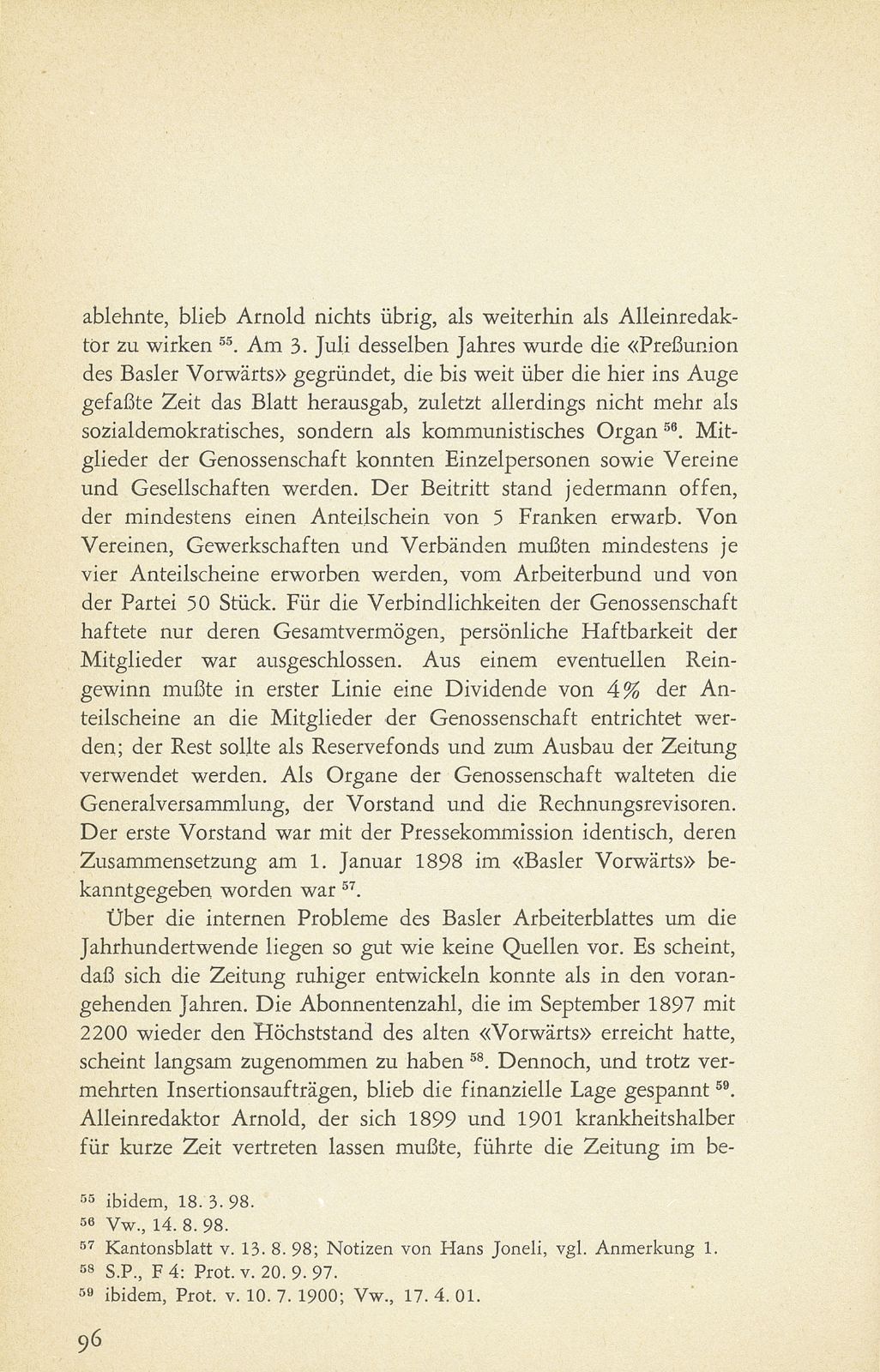 Die sozialdemokratische Presse in Basel bis zum Ersten Weltkrieg – Seite 28