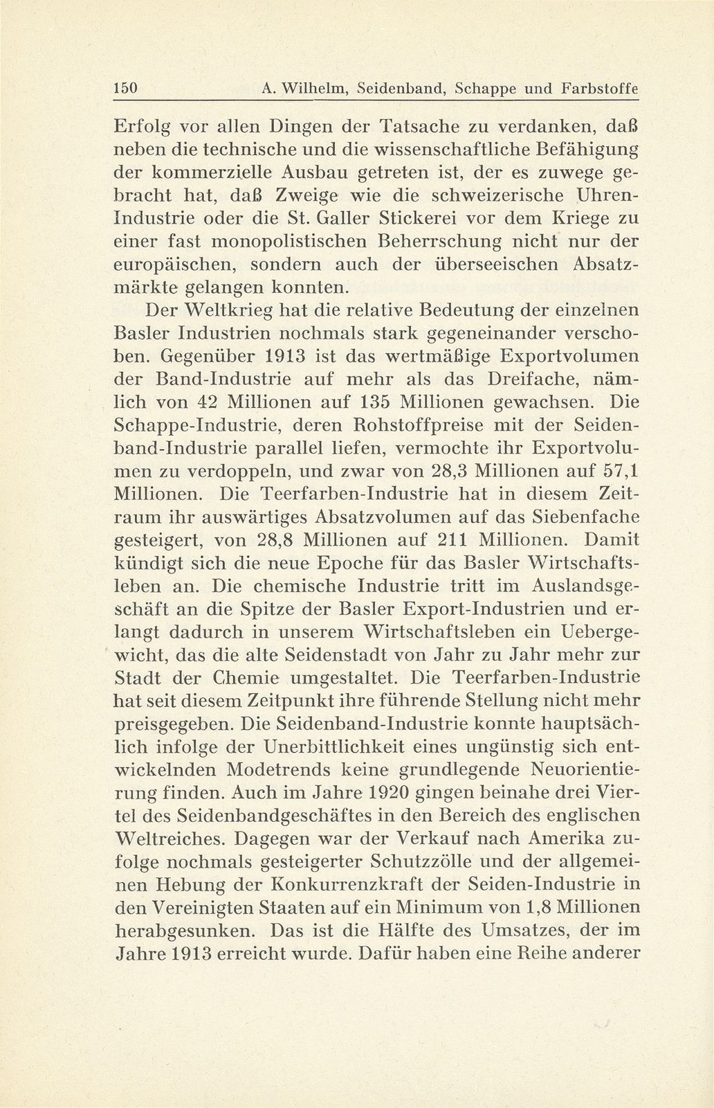 Seidenband, Schappe und Farbstoffe im Basler Wirtschaftsleben der letzten fünfzig Jahre – Seite 9