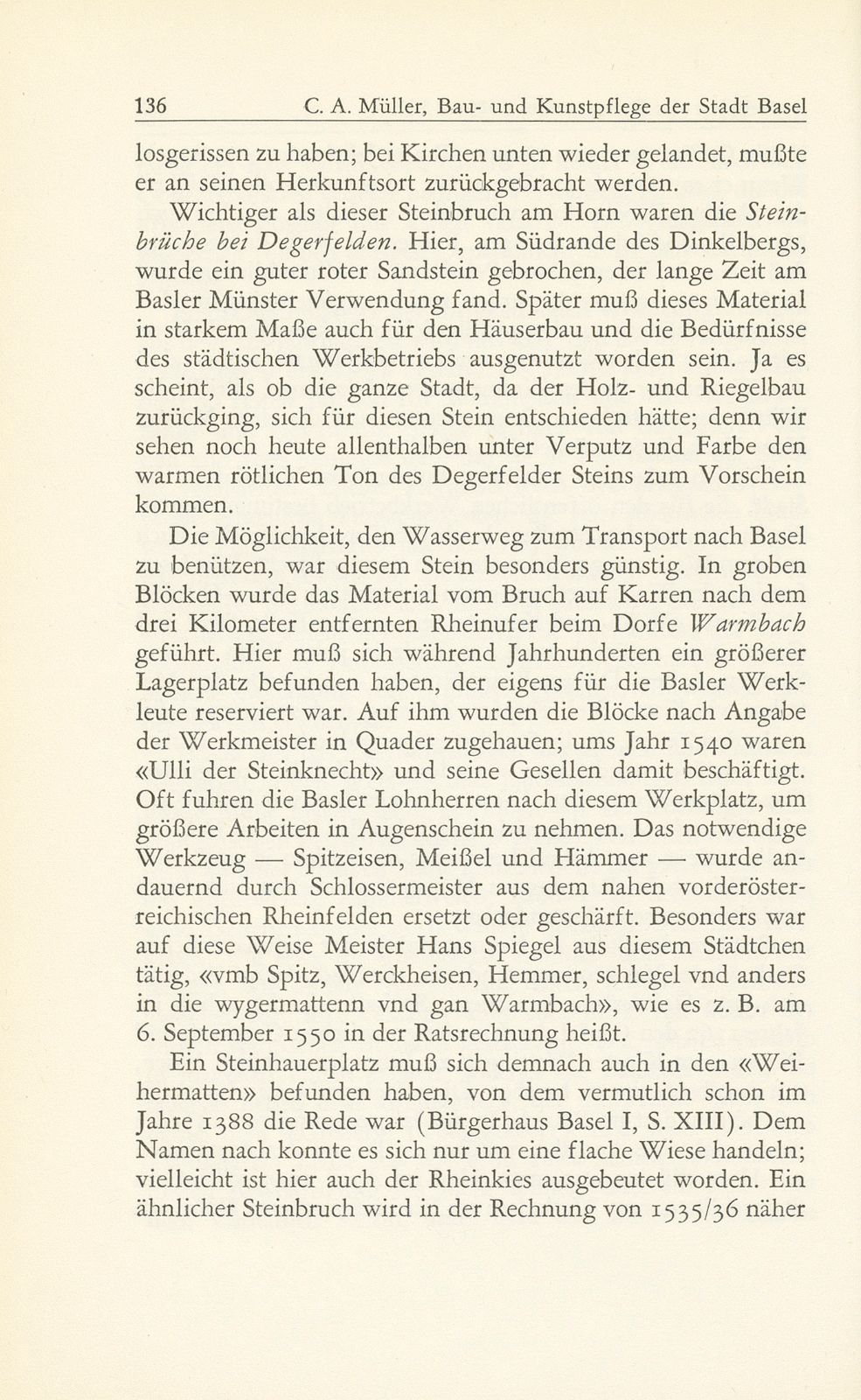 Bau- und Kunstpflege der Stadt Basel im Zeitalter der Reformation, 1529-1560 – Seite 4