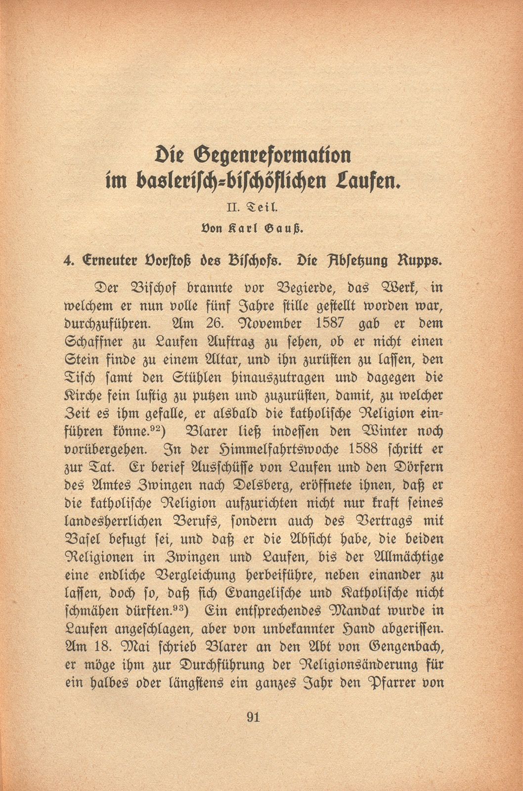 Die Gegenreformation im baslerisch-bischöflichen Laufen – Seite 1