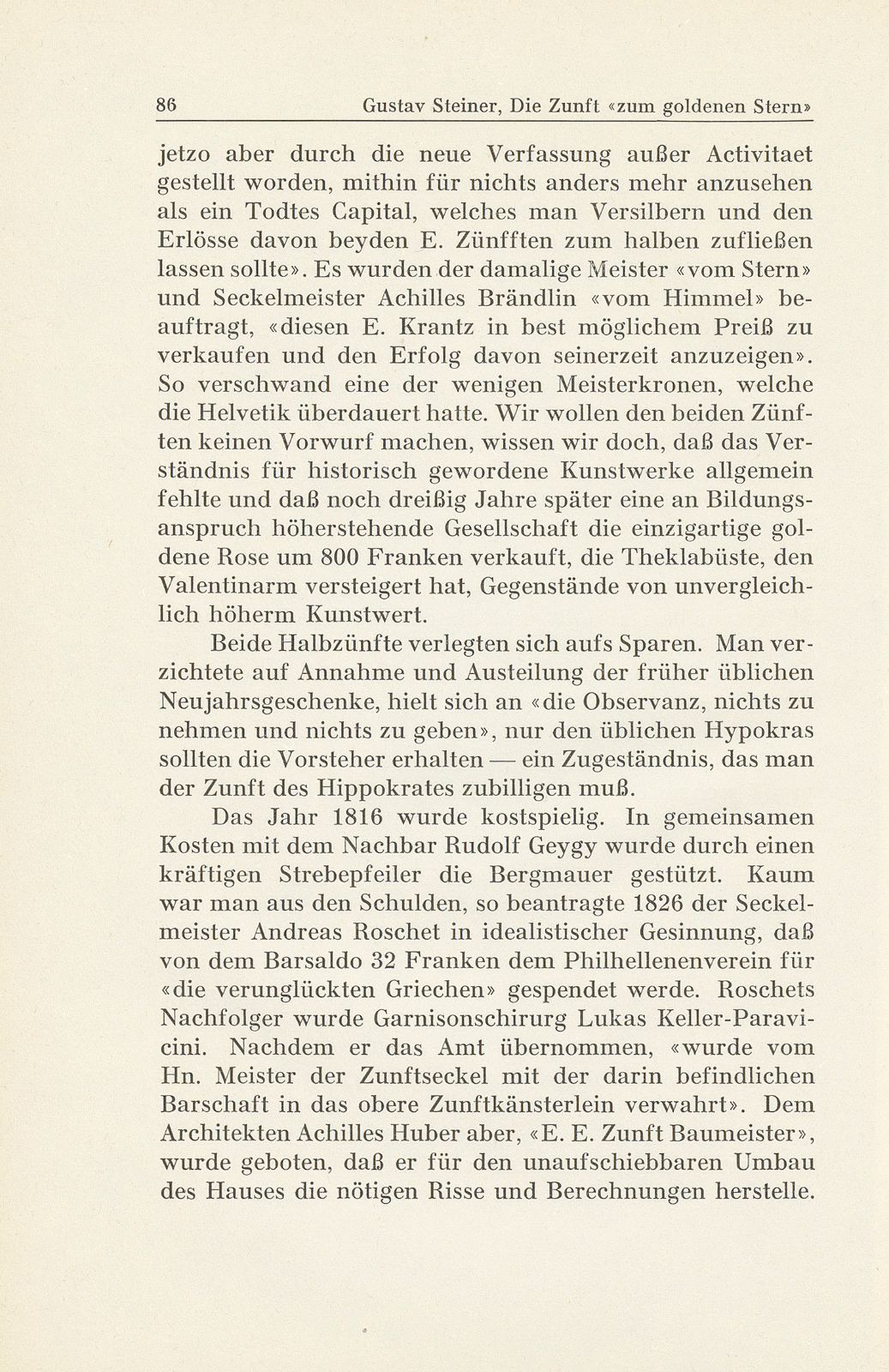 Die Zunft ‹zum goldenen Stern› im 19. Jahrhundert – Seite 18