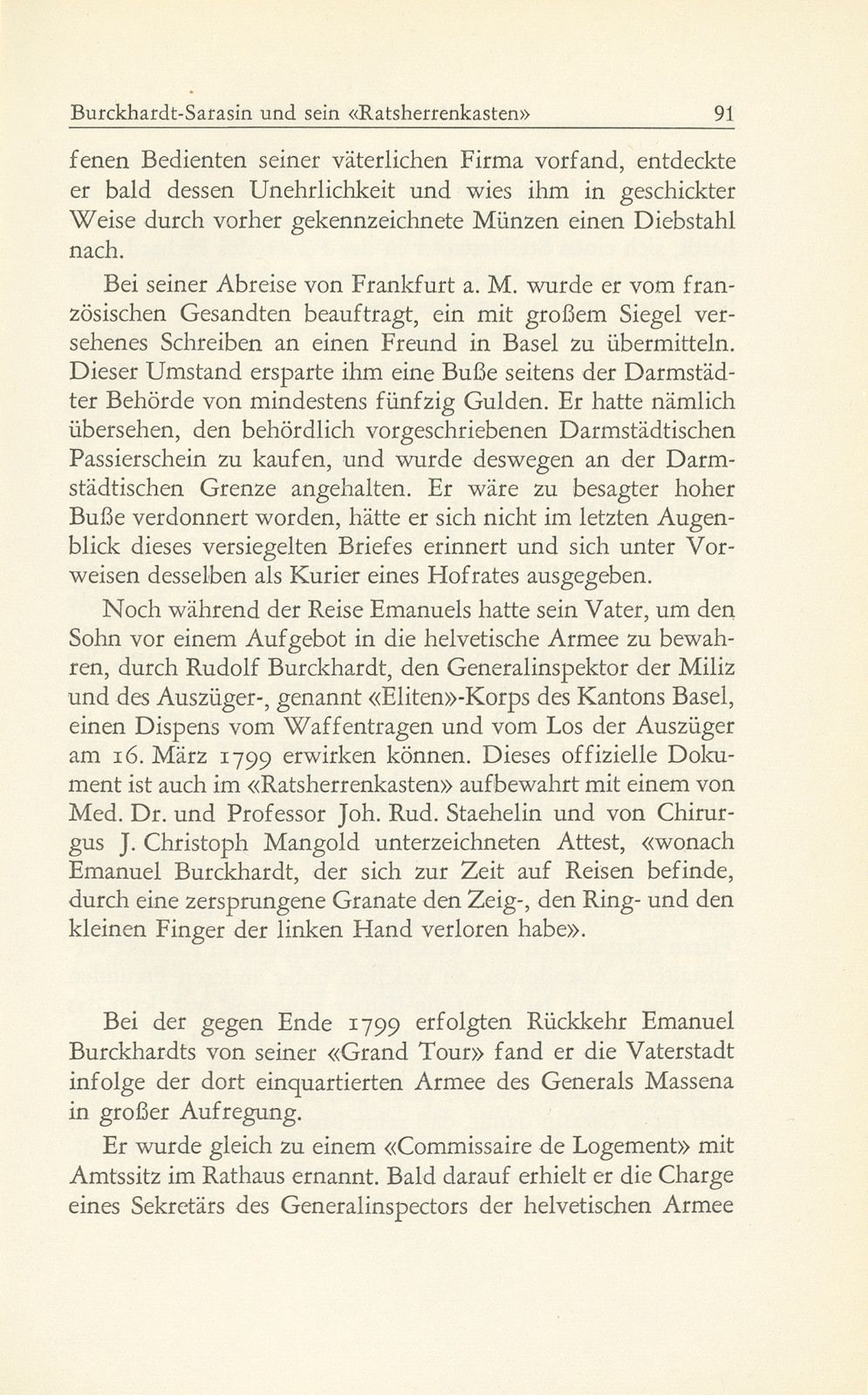 Ratsherr Emanuel Burckhardt-Sarasin und sein ‹Ratsherrenkasten› – Seite 25