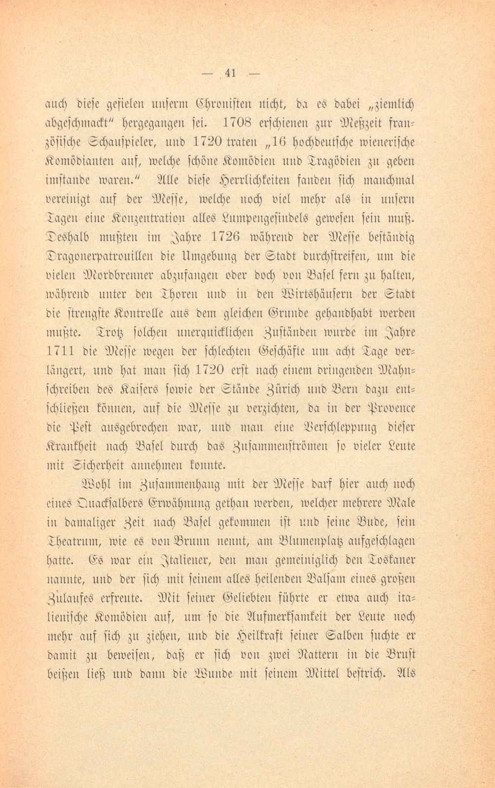 Mitteilungen aus einer Basler Chronik des beginnenden XVIII. Jahrhunderts [Sam. v. Brunn] – Seite 21