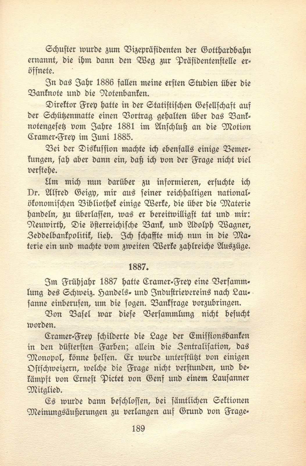 Von den Schweizer Bahnen und Banken in der kritischen Zeit der 1870er und der 1880er Jahre – Seite 45