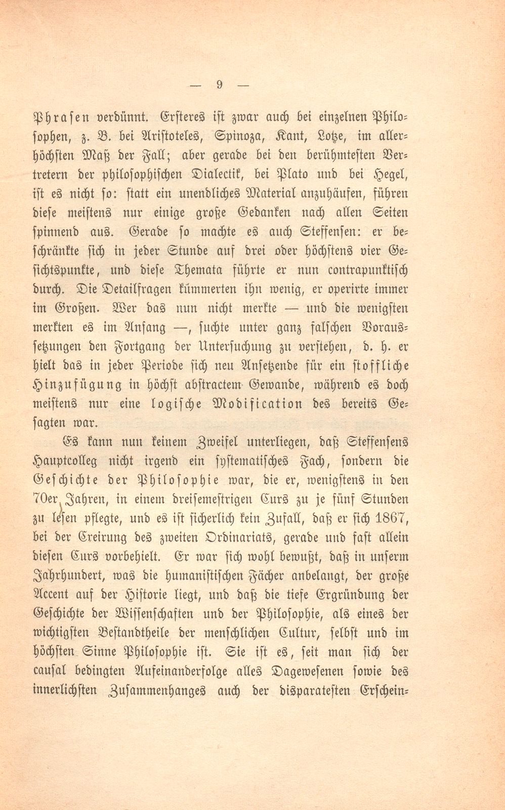 Erinnerungen an Karl Steffensen, Professor der Philosophie – Seite 9