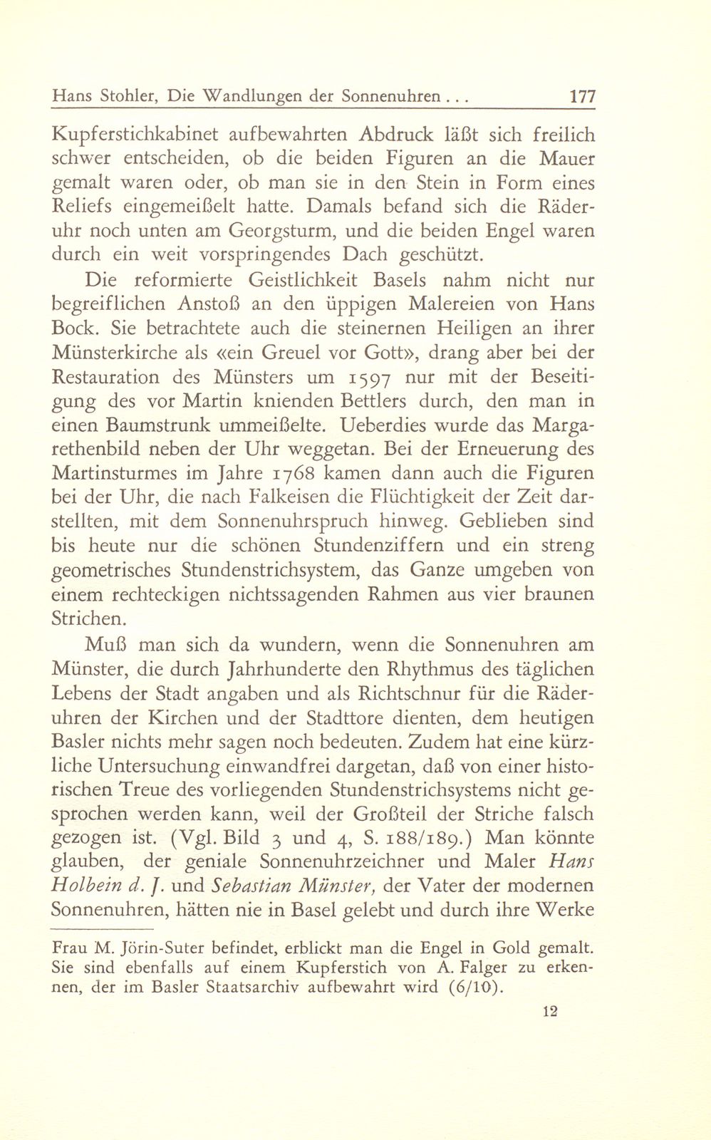 Die Wandlungen der Sonnenuhren am Basler Münster und die Basler Zeitmessung seit 1798 – Seite 7