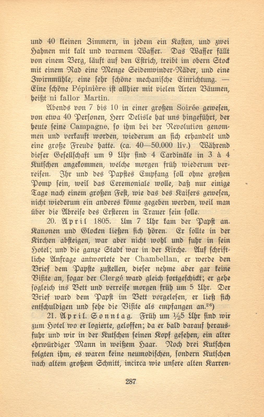 Bürgermeister Andreas Merians Reyssbeschreibung nach Chambéry zur Complimentierung des französischen Kaisers als König von Italien April 1805 – Seite 14