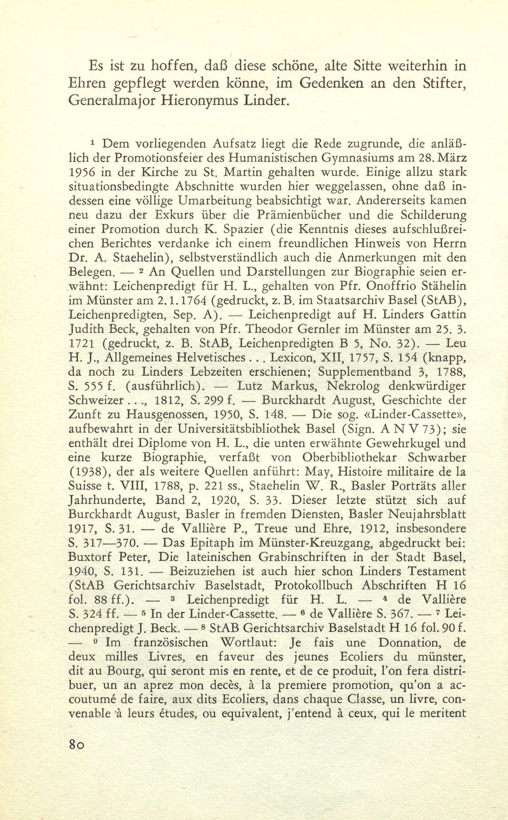 Generalmajor Hieronymus Linder und das Legatum Linderianum – Seite 19