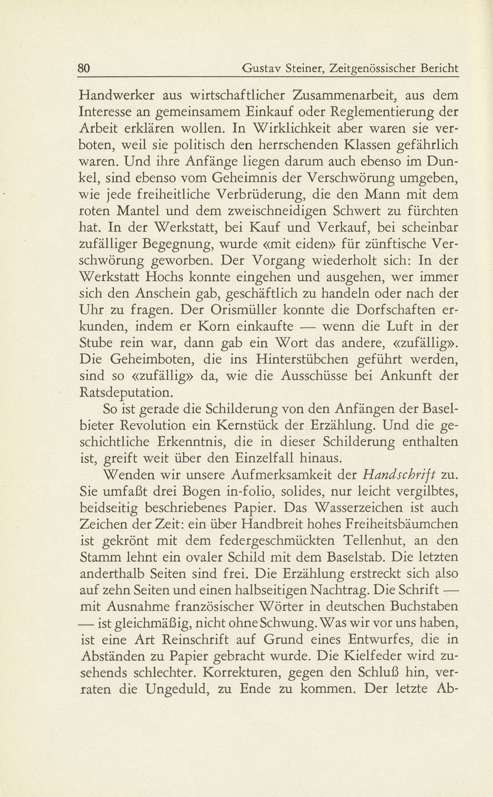 Zeitgenössischer Bericht über die Basler Revolution von 1798 [Wilhelm Hoch] – Seite 6