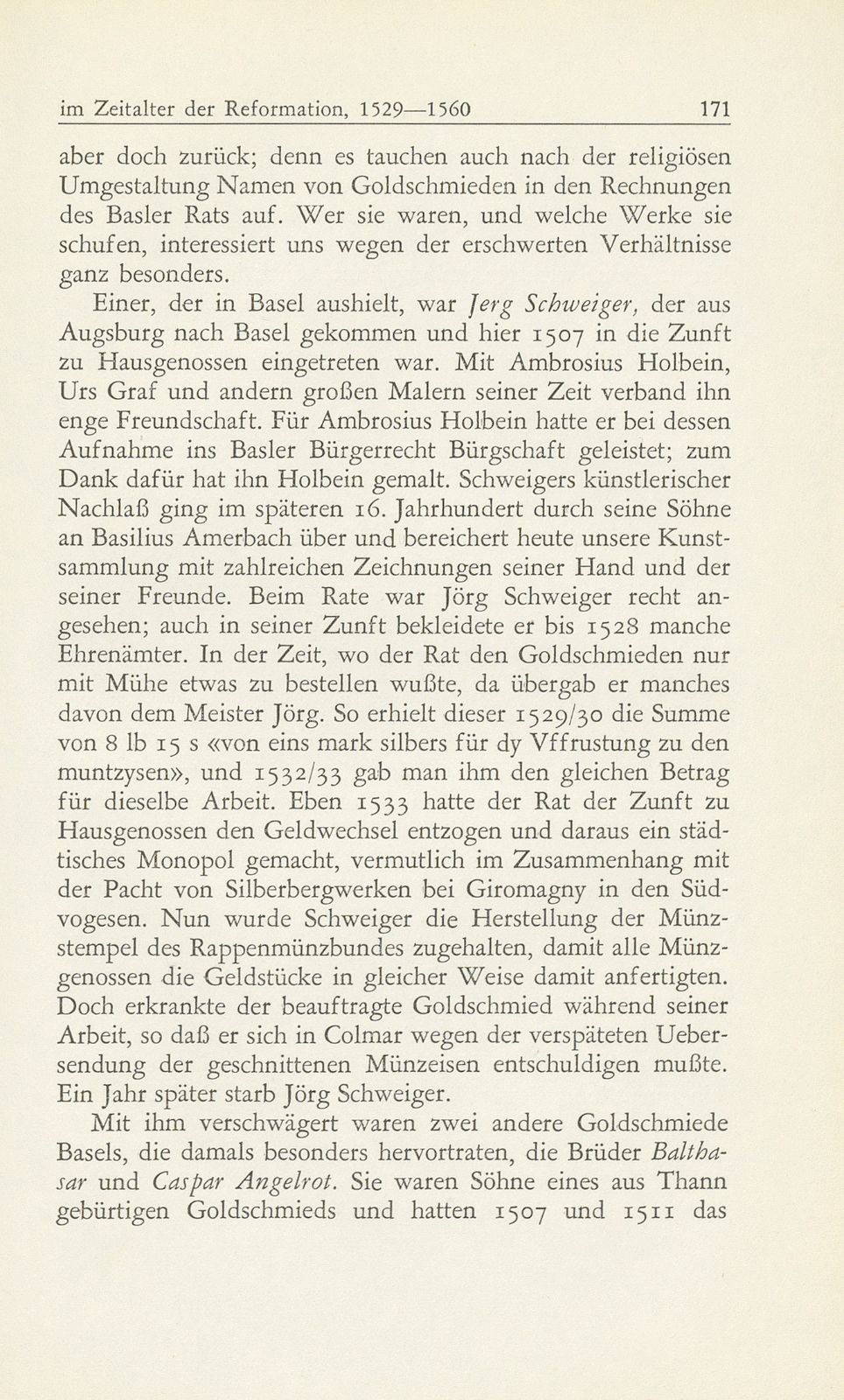 Bau- und Kunstpflege der Stadt Basel im Zeitalter der Reformation, 1529-1560 – Seite 39