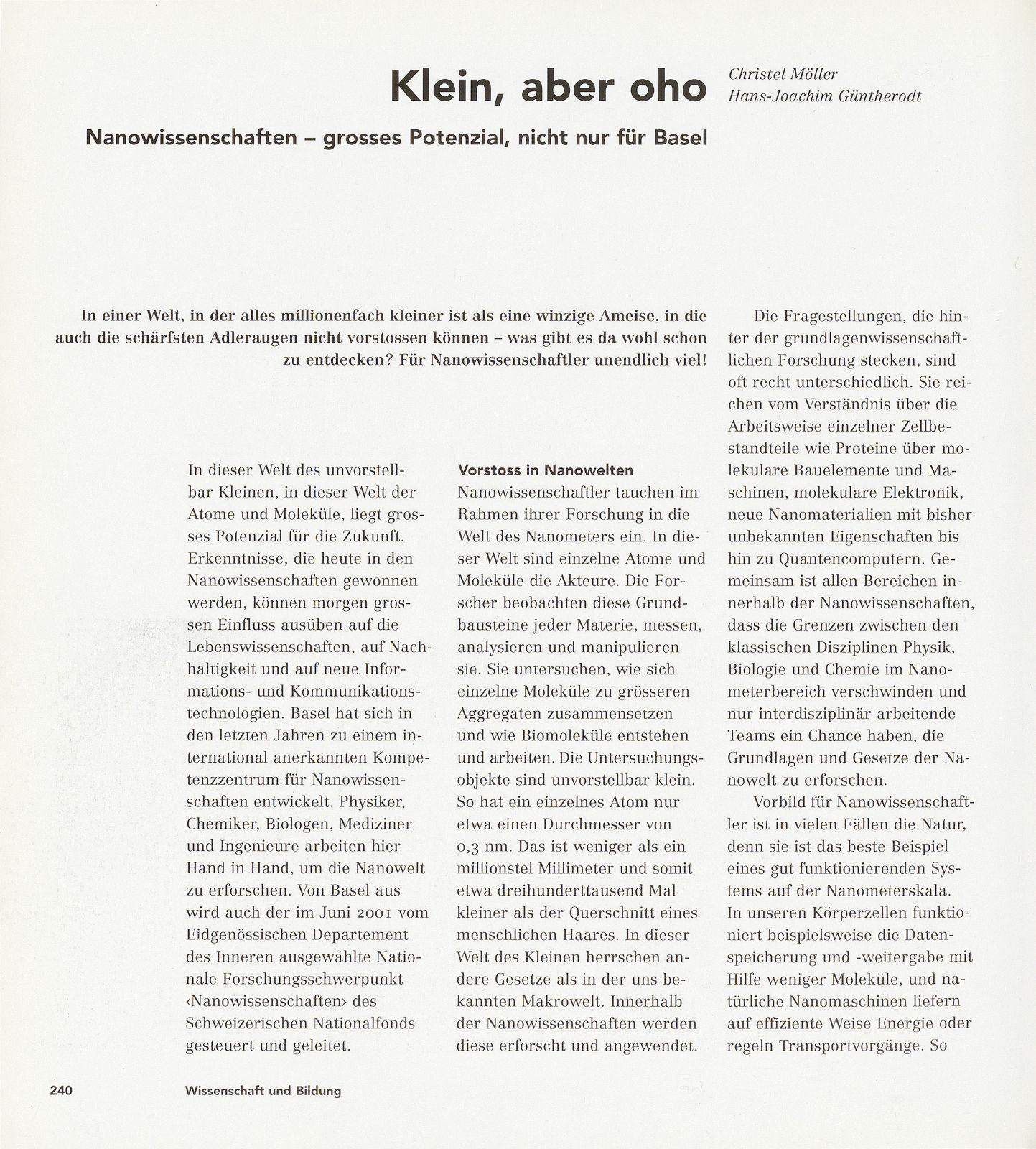 Klein, aber oho – Seite 1