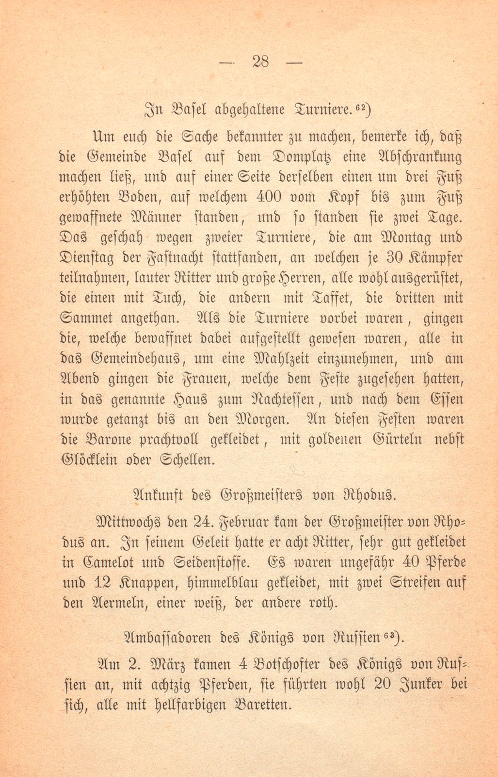 Andrea Gattaro von Padua, Tagebuch der Venetianischen Gesandten beim Concil zu Basel. (1433-1435.) – Seite 28