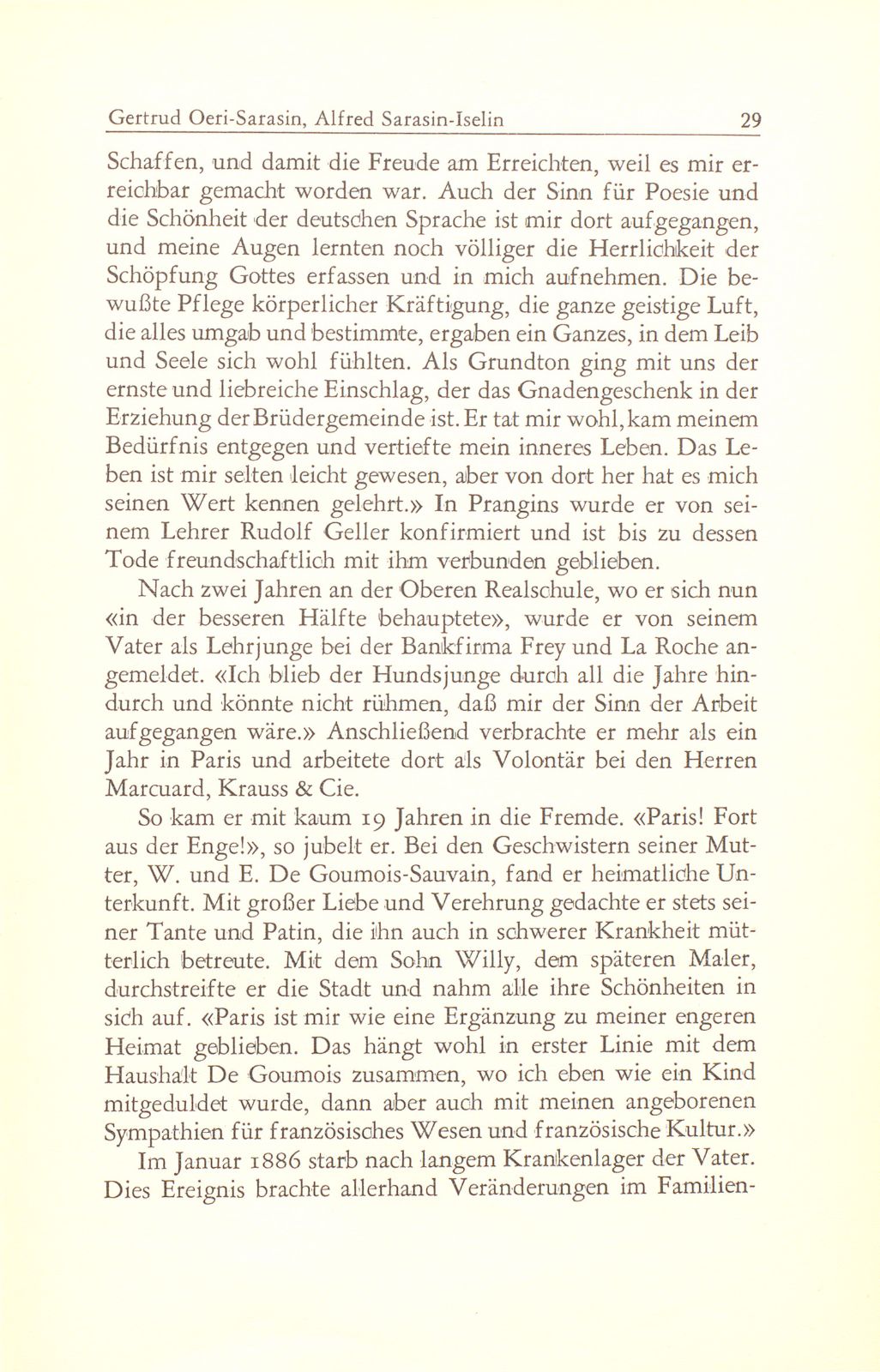 Alfred Sarasin-Iselin 27. März 1865 – 16. Dezember 1953 – Seite 3