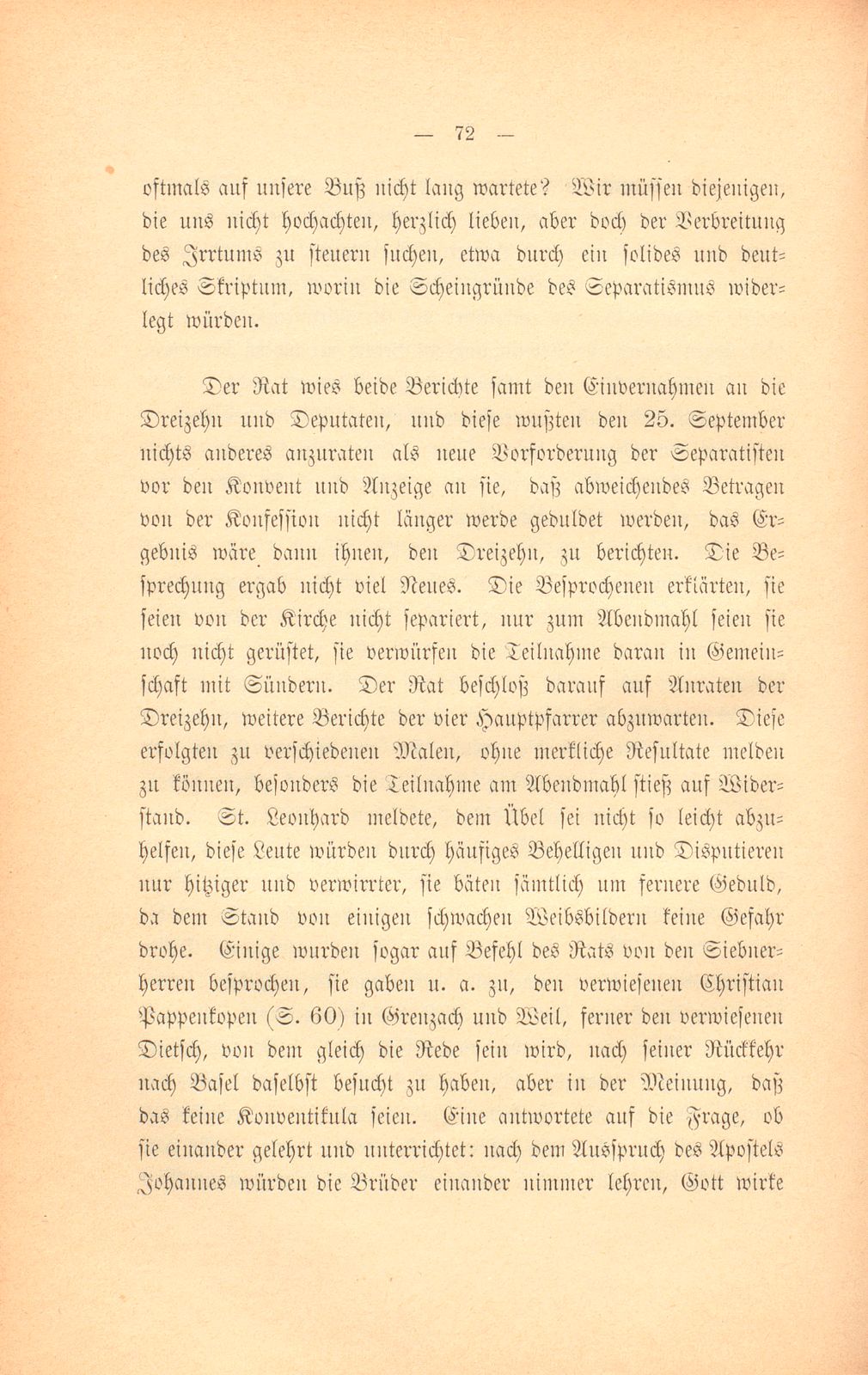 Die Basler Separatisten im ersten Viertel des XVIII. Jahrhunderts – Seite 43