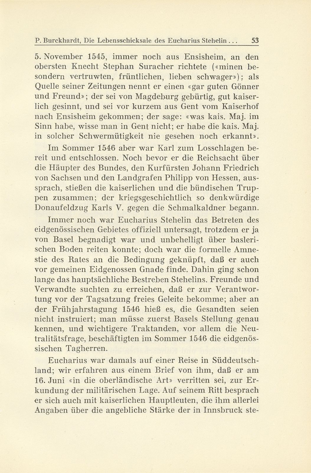 Die Lebensschicksale des Eucharius Stehelin und seine Zeitungsberichte aus dem Schmalkaldischen Krieg – Seite 19