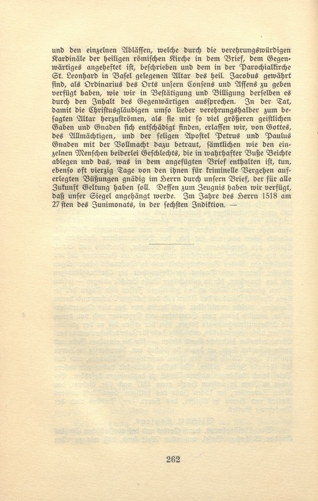 Ablassbrief von Anno 1517 zu Gunsten des Jakobusaltars in St. Leonhard – Seite 22