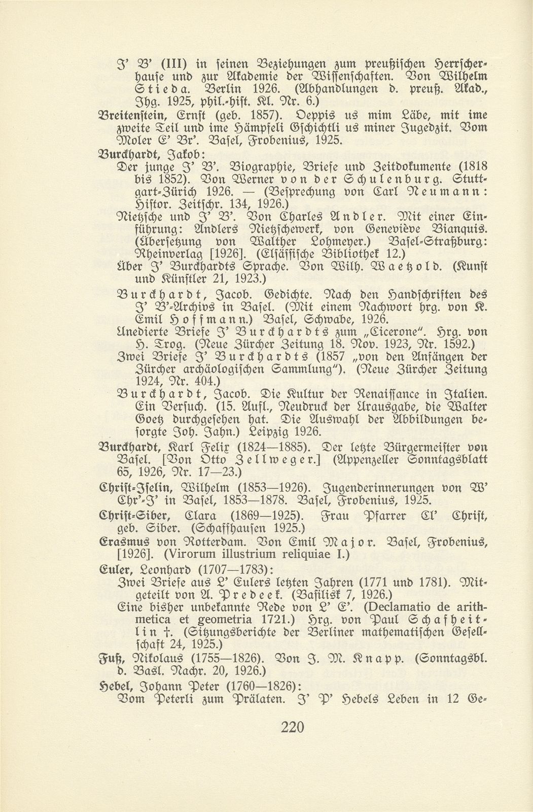 Basler Bibliographie 1926 – Seite 14