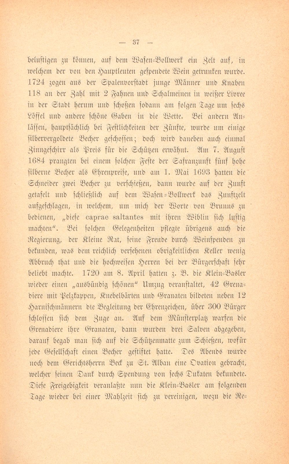 Mitteilungen aus einer Basler Chronik des beginnenden XVIII. Jahrhunderts [Sam. v. Brunn] – Seite 17