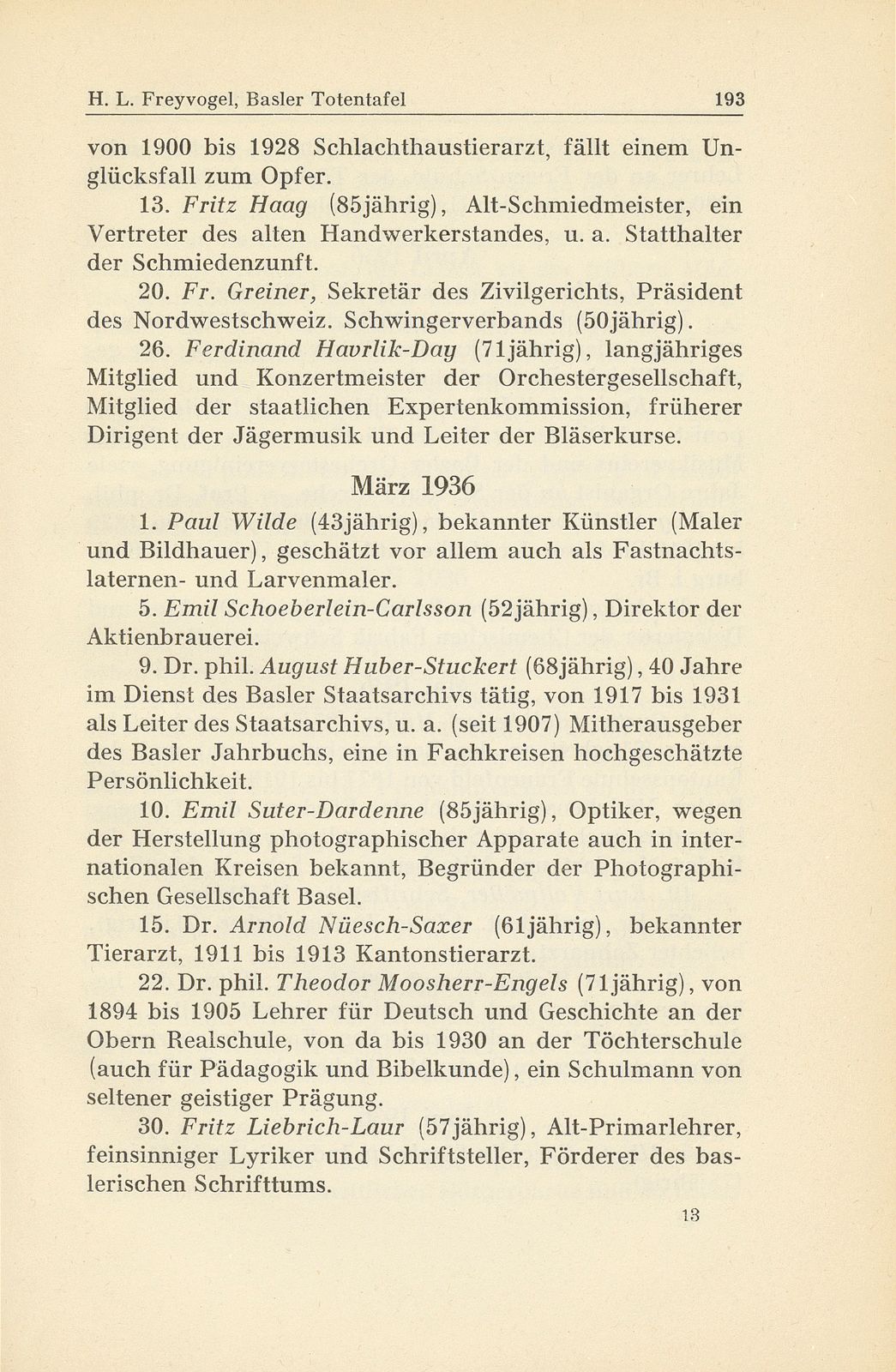 Basler Totentafel vom 1. Oktober 1935 bis 31. September 1936 – Seite 4